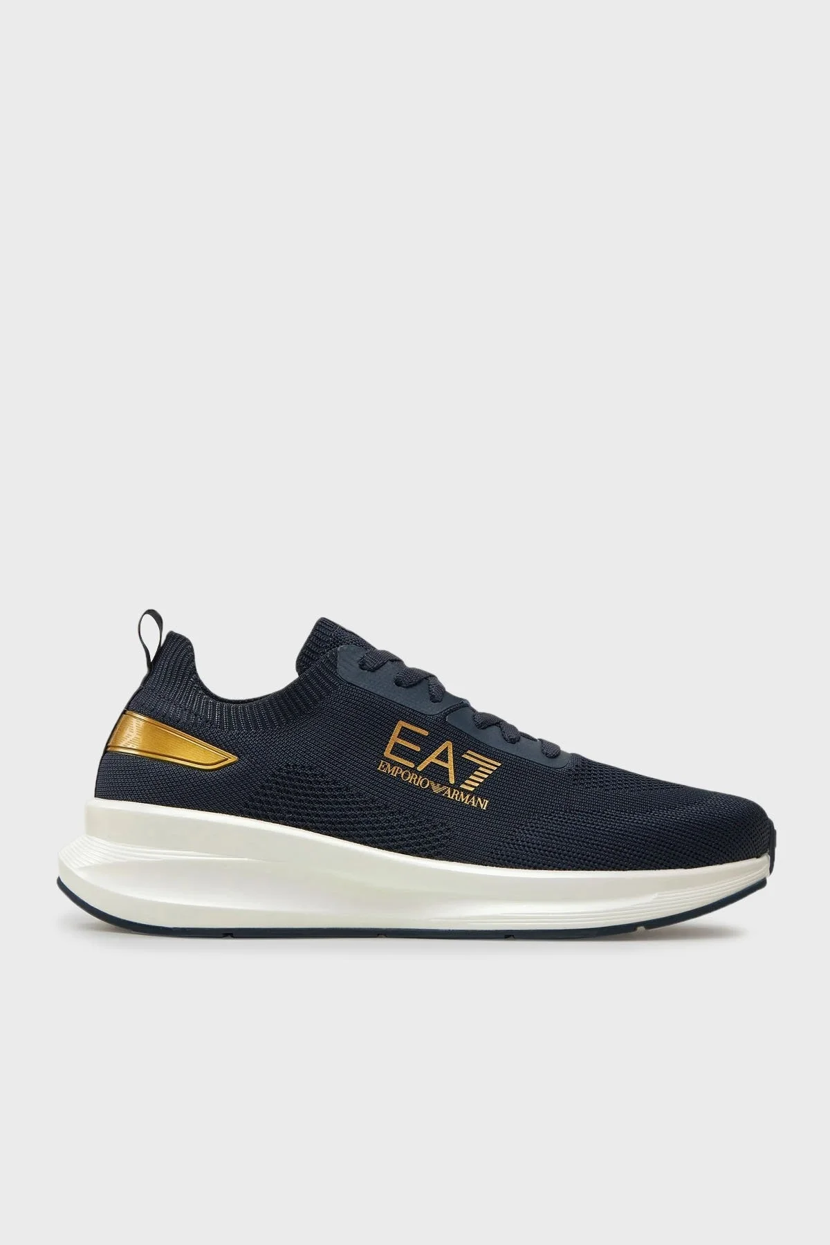 EA7 Logolu Kalın Tabanlı Sneaker Unisex Ayakkabı X8X149 XK349 U009 LACİVERT-GOLD - 1