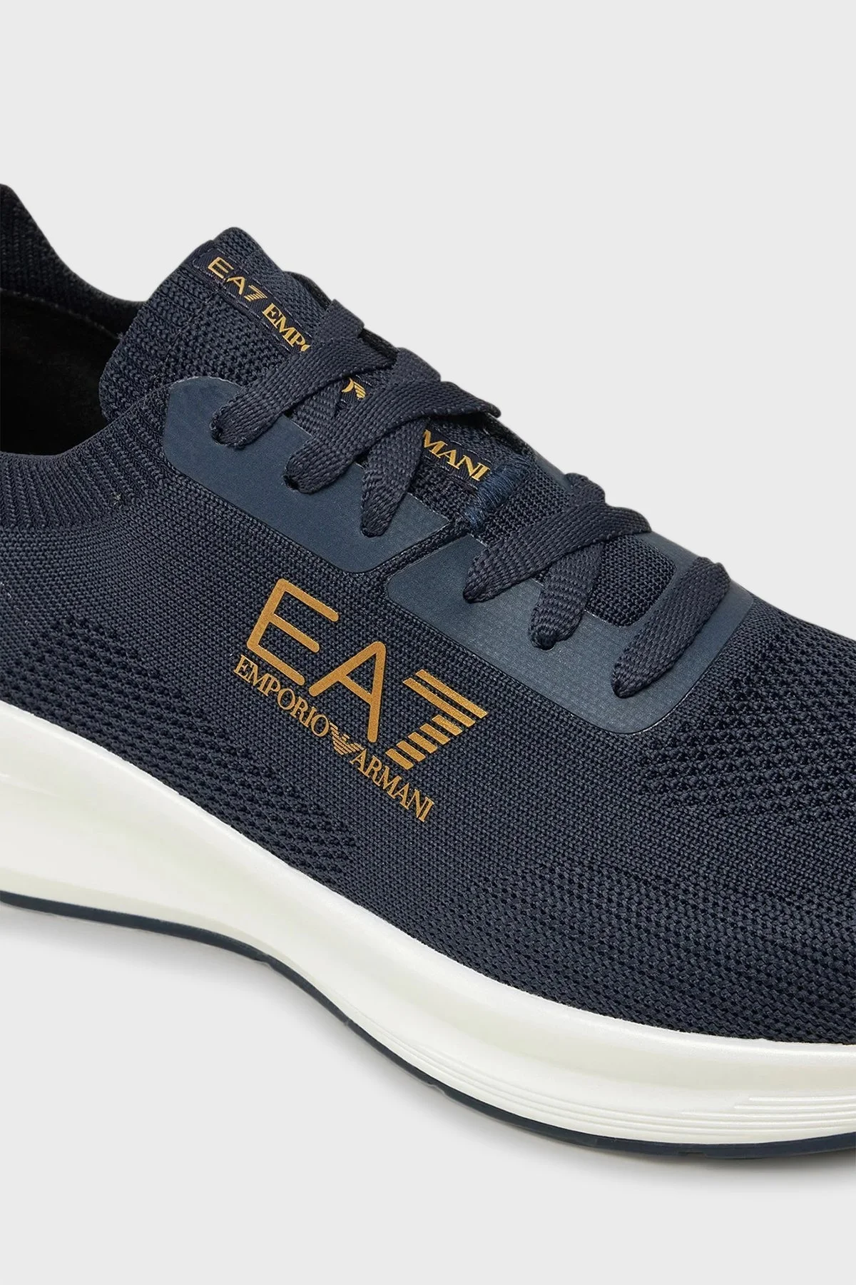 EA7 Logolu Kalın Tabanlı Sneaker Unisex Ayakkabı X8X149 XK349 U009 LACİVERT-GOLD - 11