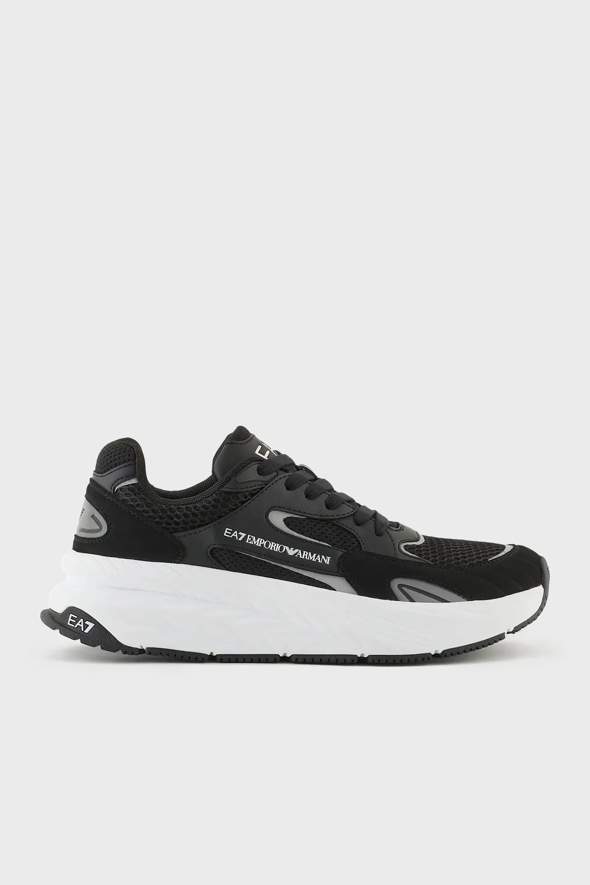 EA7 Logolu Kalın Tabanlı Sneaker Unisex Ayakkabı X8X178 XK382 N763 SİYAH - 1