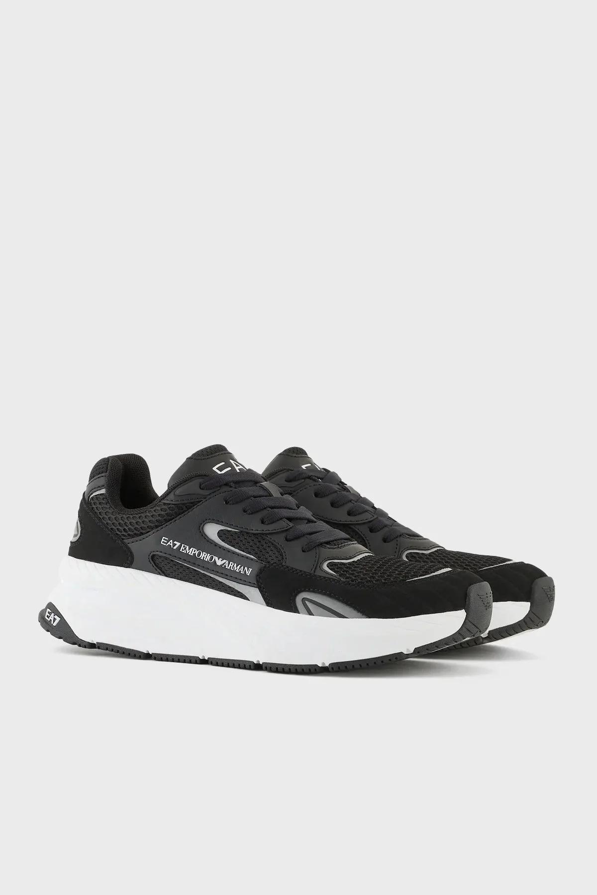 EA7 Logolu Kalın Tabanlı Sneaker Unisex Ayakkabı X8X178 XK382 N763 SİYAH - 2