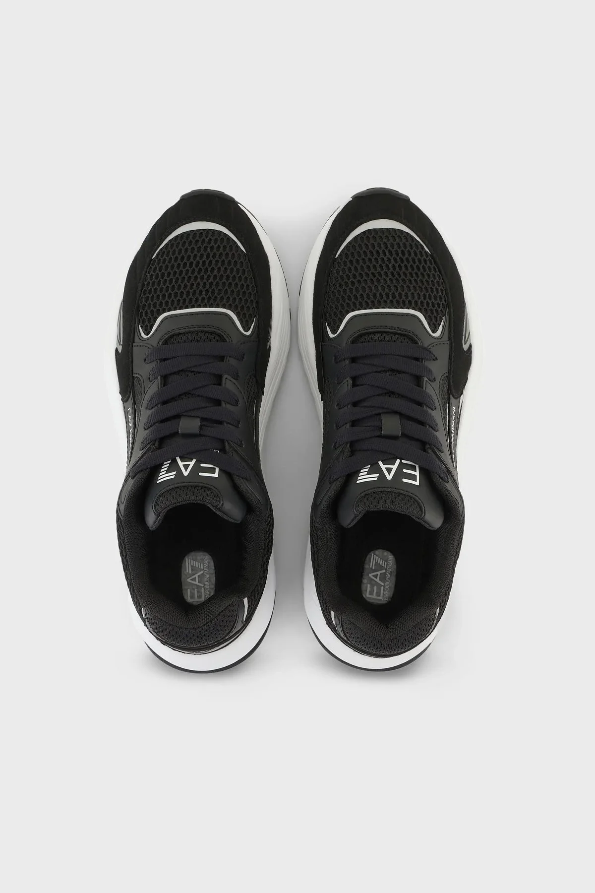 EA7 Logolu Kalın Tabanlı Sneaker Unisex Ayakkabı X8X178 XK382 N763 SİYAH - 3