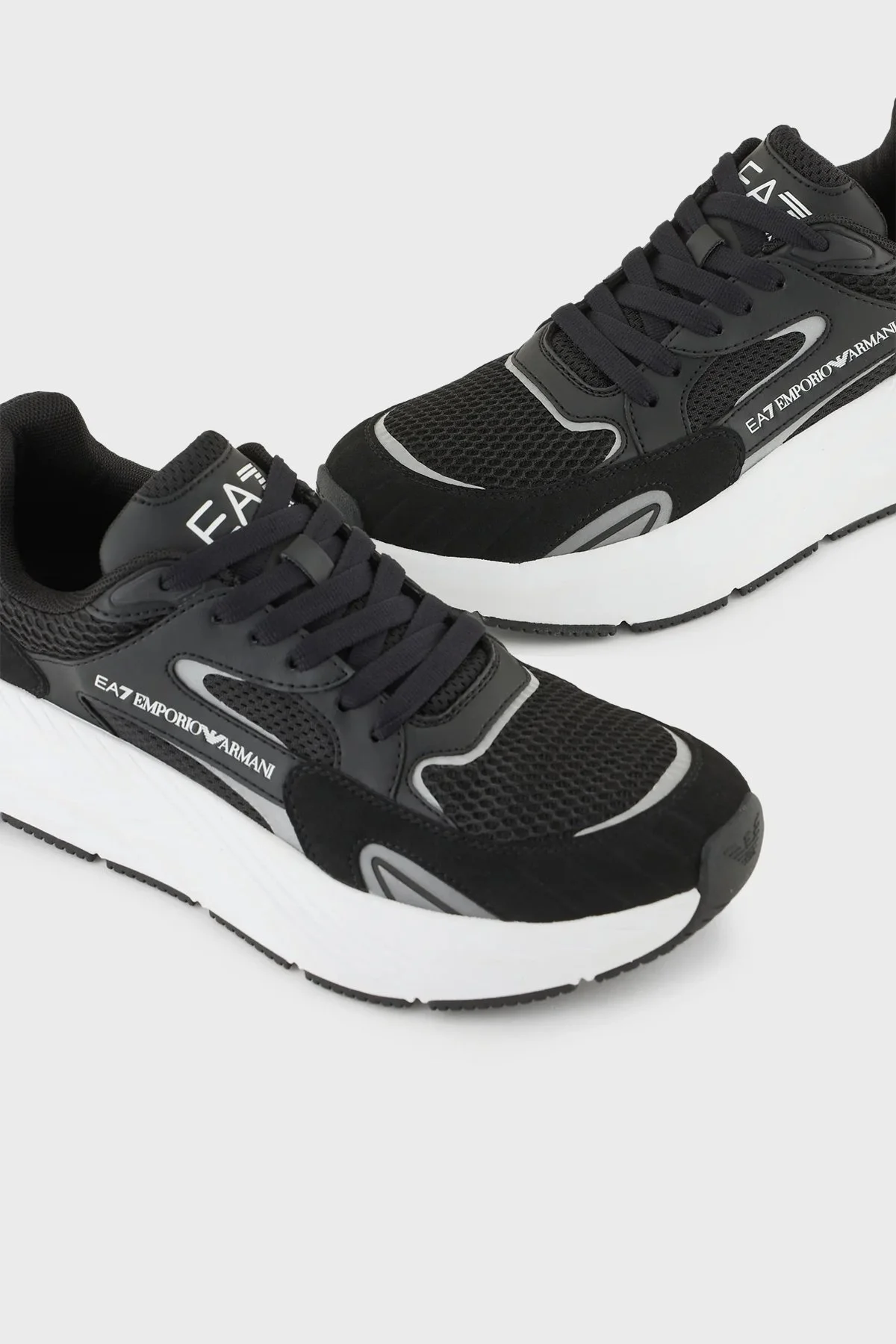 EA7 Logolu Kalın Tabanlı Sneaker Unisex Ayakkabı X8X178 XK382 N763 SİYAH - 5
