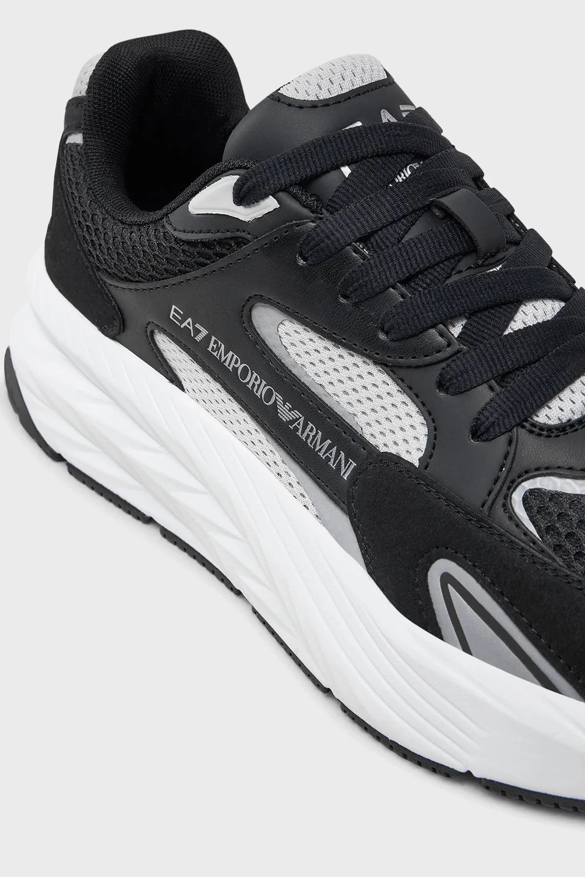 EA7 Logolu Kalın Tabanlı Sneaker Unisex Ayakkabı X8X178 XK382 U034 SİYAH-GRİ - 5