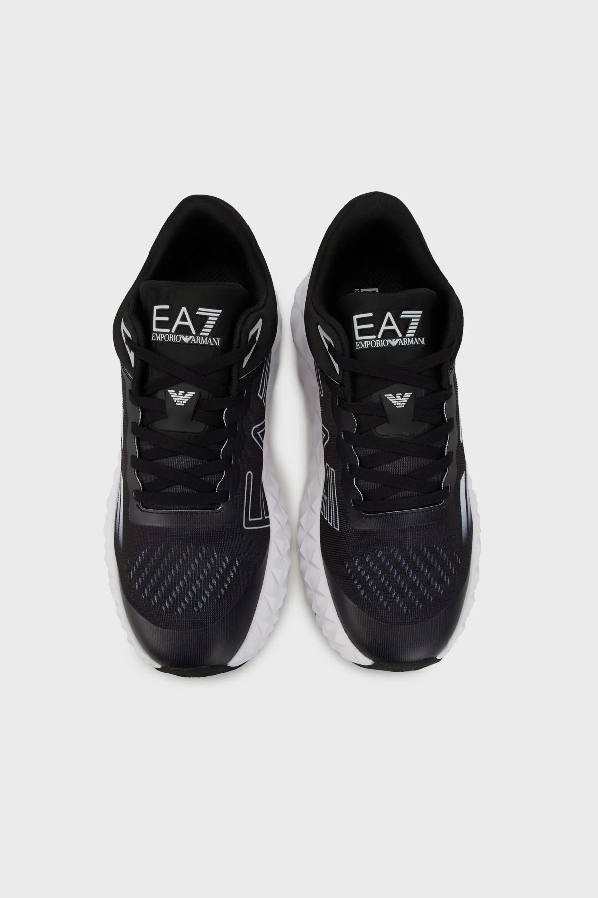 EA7 Logolu Kalın Tabanlı Sneaker Unisex Ayakkabı X8X239 XK432 R966 SİYAH-GRİ - 9