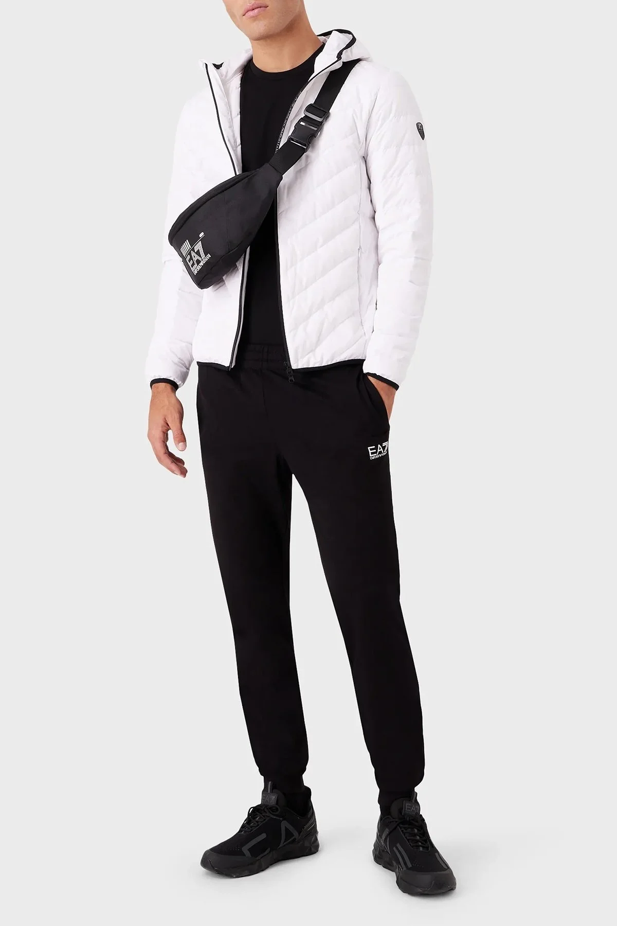 EA7 Regular Fit Yalıtımlı Kapüşonlu Kaz Tüyü Dolgulu Erkek Mont 8NPB14 PNE1Z 1100 BEYAZ - 3
