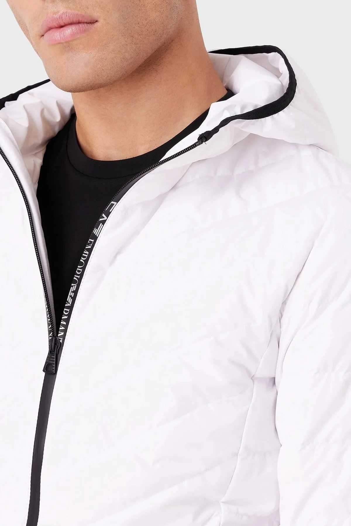 EA7 Regular Fit Yalıtımlı Kapüşonlu Kaz Tüyü Dolgulu Erkek Mont 8NPB14 PNE1Z 1100 BEYAZ - 5