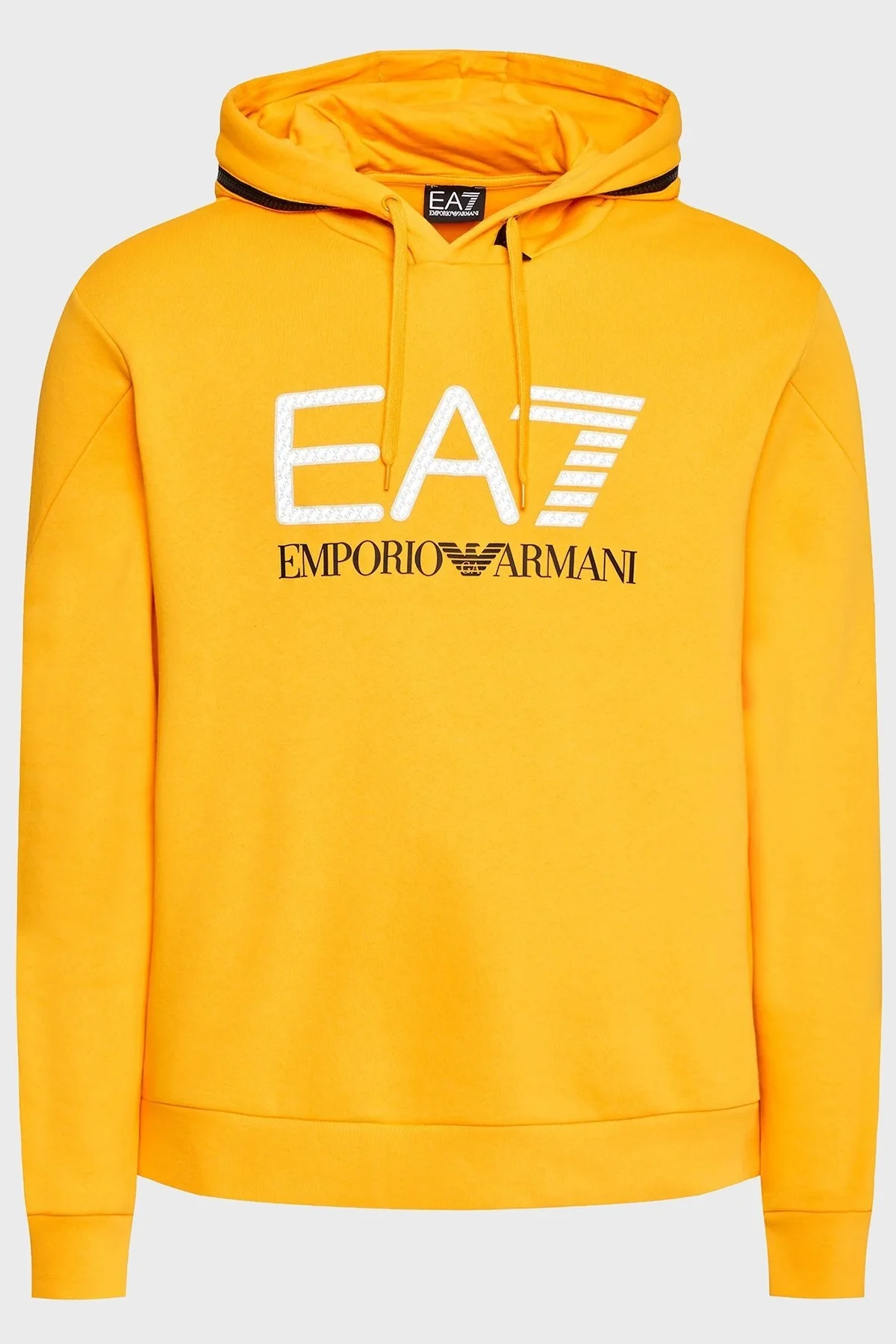 EA7 Logolu Kapüşonlu Pamuklu Regular Fit Erkek Sweat 6LPM88 PJ07Z 1629 TURUNCU - 5