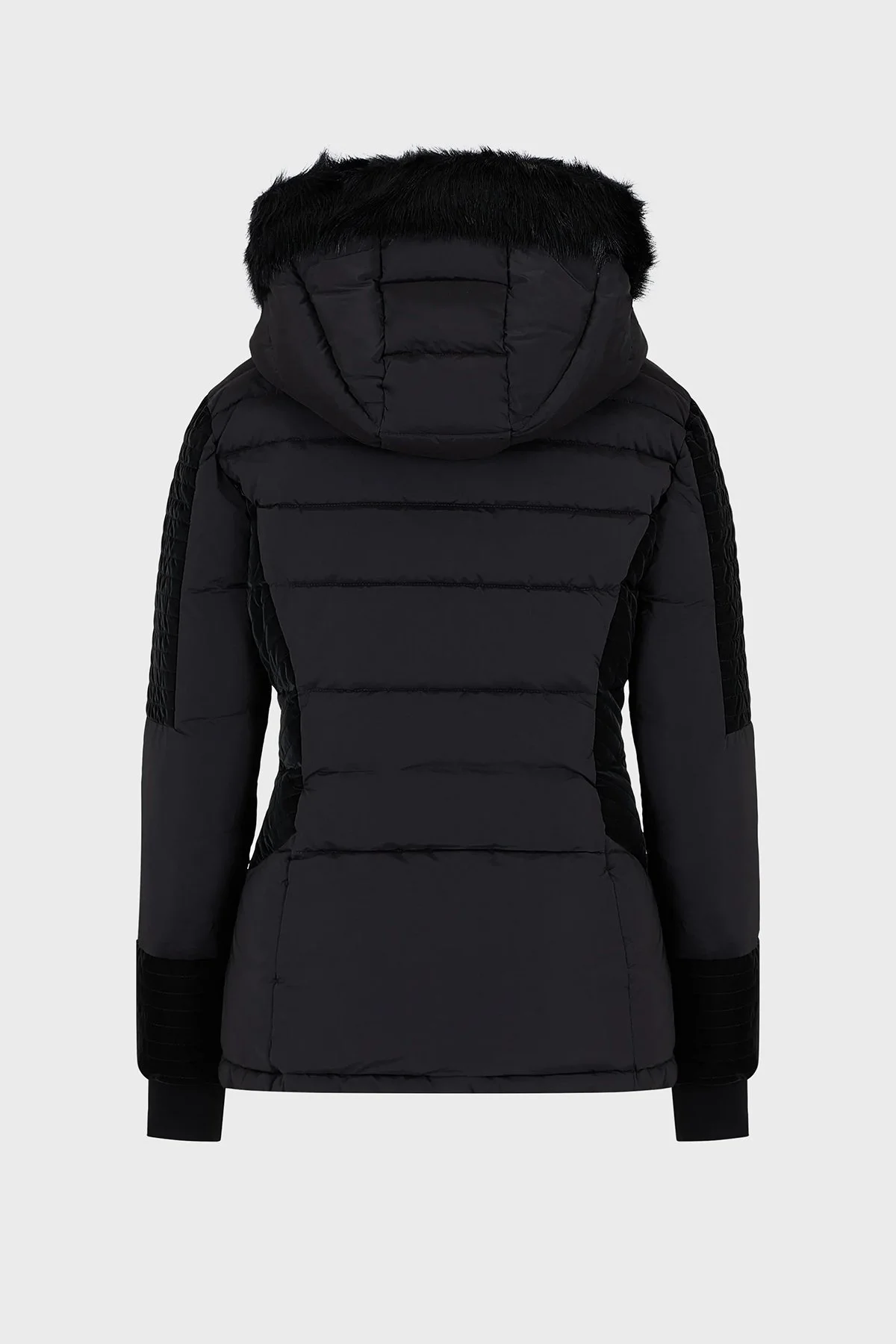 EA7 Logolu Kapüşonlu Suya ve Rüzgara Dayanıklı Regular Fit Bayan Mont 6RTB14 TNDAZ 1200 SİYAH - 5