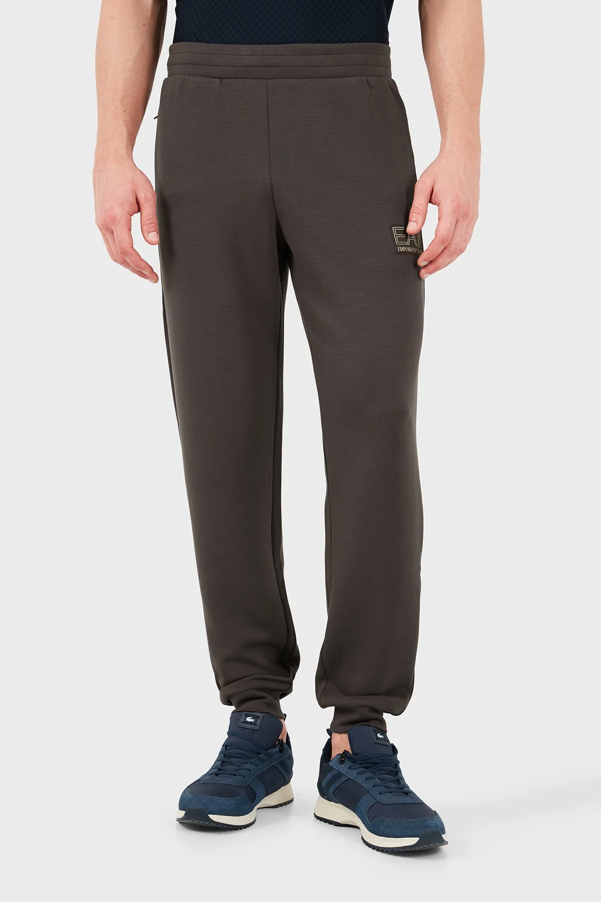 Ea7 Logolu Normal Bel Lastikli Paça Jogger Erkek Pantolon 7M002245 AF26240 U6027 Kahve - 1