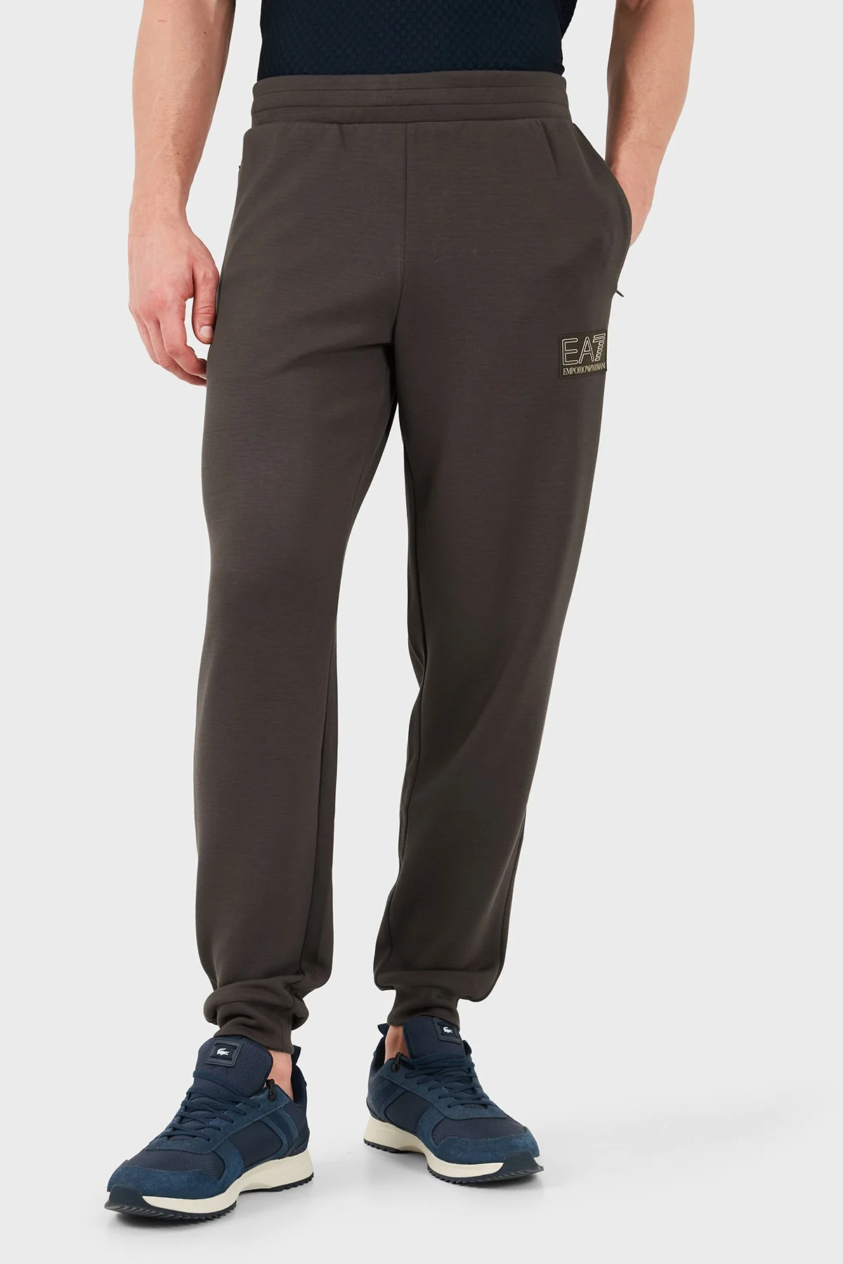 Ea7 Logolu Normal Bel Lastikli Paça Jogger Erkek Pantolon 7M002245 AF26240 U6027 Kahve - 4