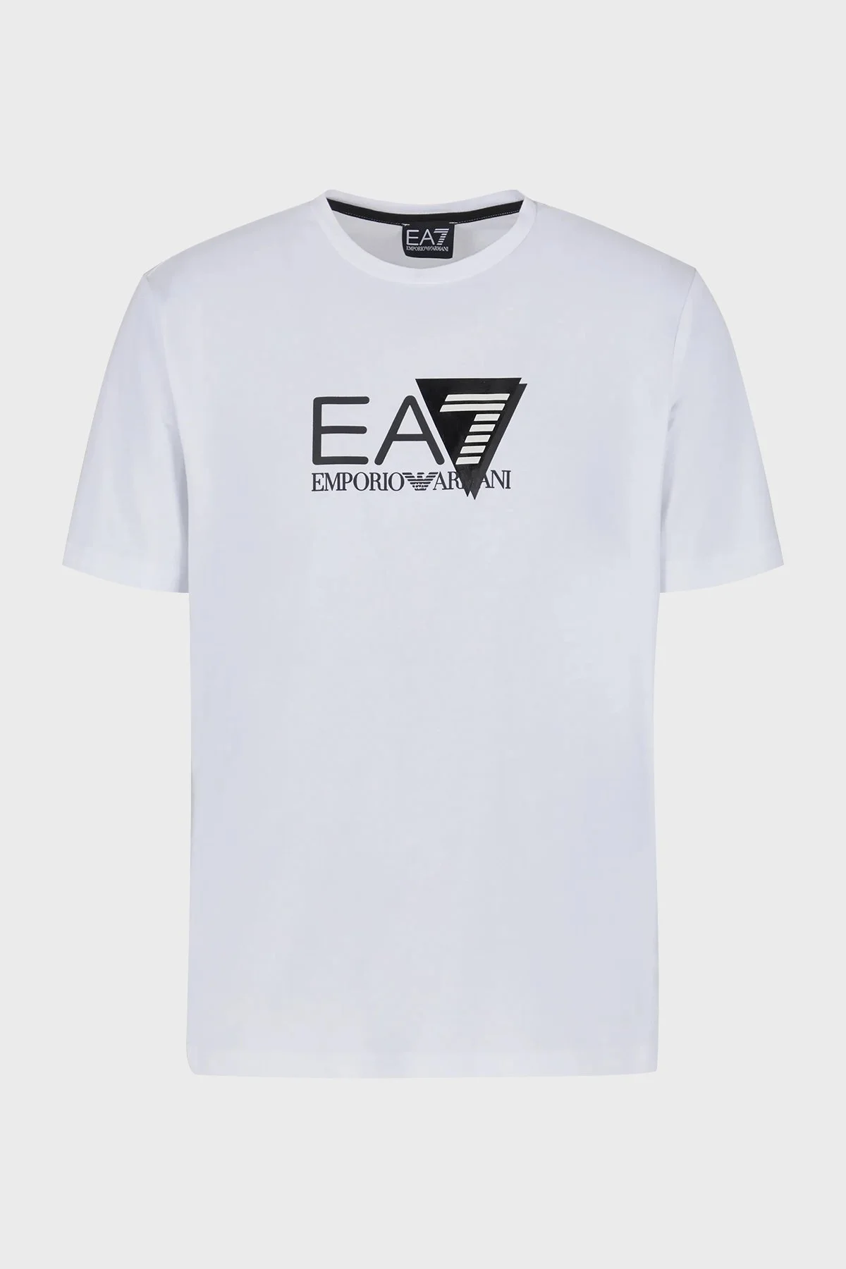 EA7 Logolu Pamuk Karışımlı Bisiklet Yaka Regular Fit Erkek T Shirt 3DPT36 PJULZ 1100 BEYAZ - 4