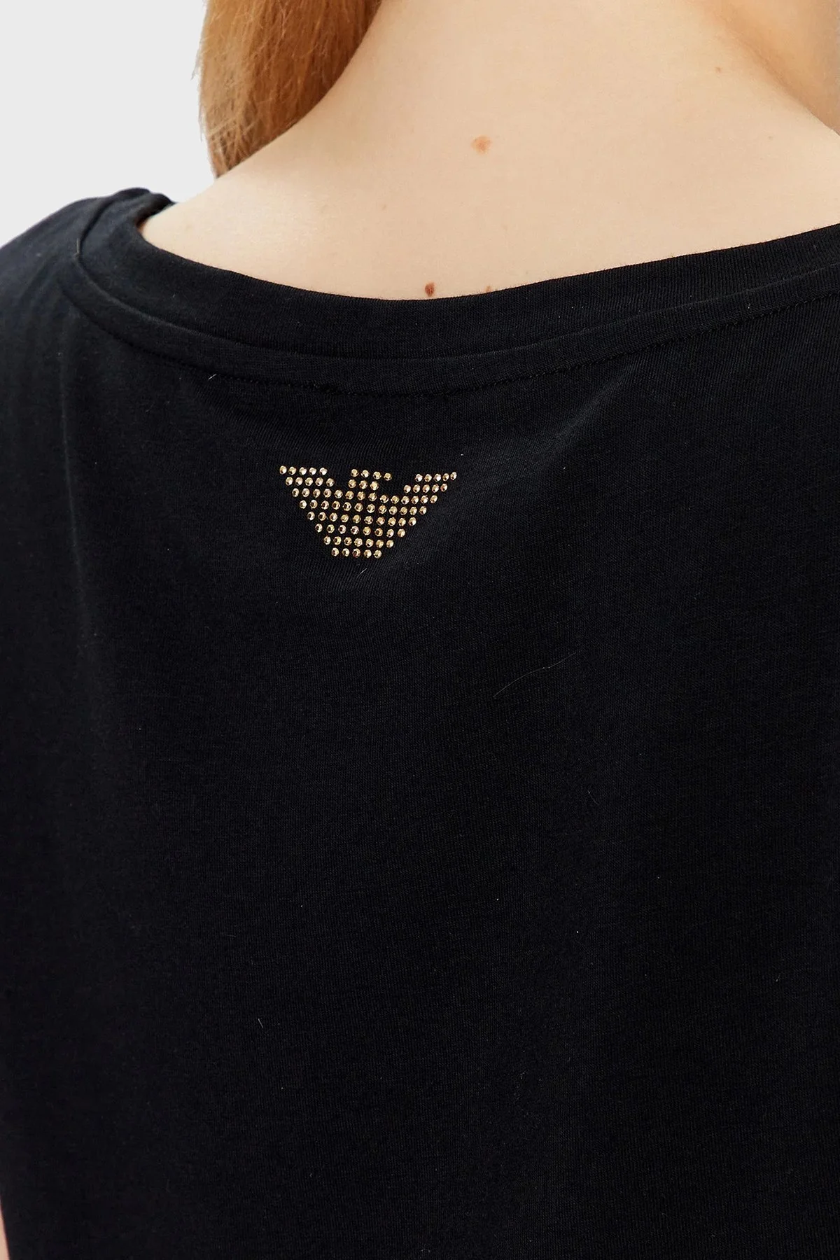 EA7 Logolu Pamuk Karışımlı Regular Fit Mini Bayan Elbise 3RTA55 TJDQZ 1200 SİYAH - 5