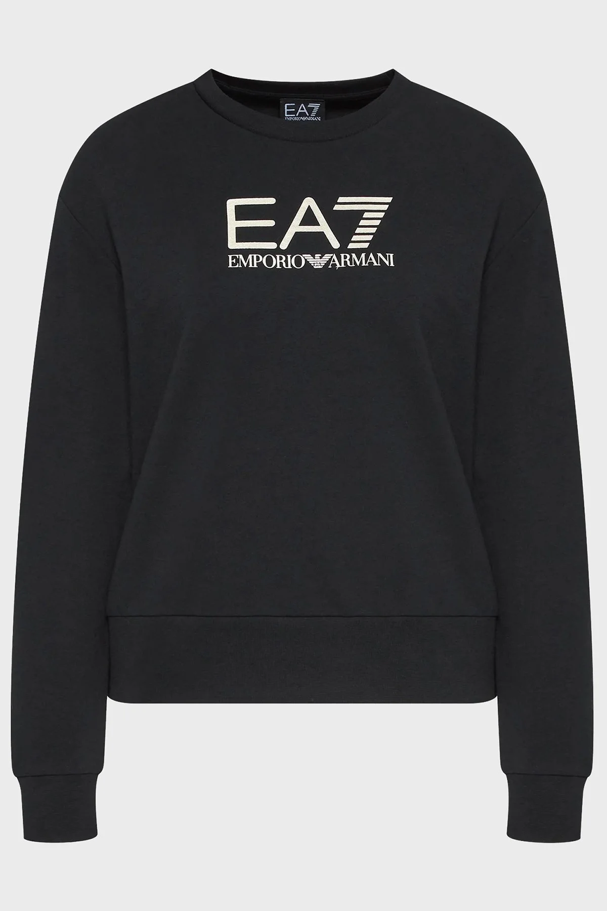 EA7 Logolu Pamuklu Bisiklet Yaka Cepli Regular Fit Bayan Eşofman Takımı 6LTV57 TJCQZ 0200 SİYAH - 9