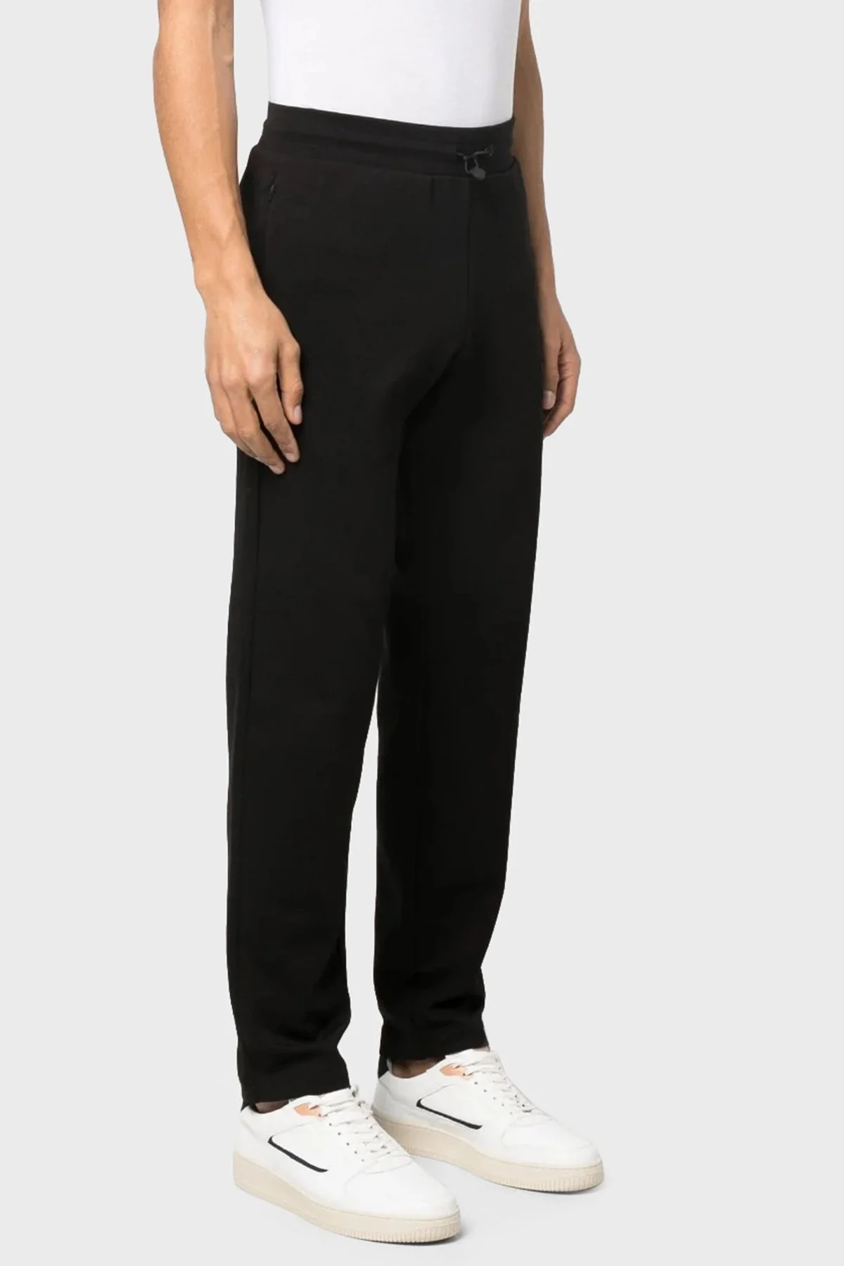 EA7 Logolu Pamuklu Cepli Loose Fit Spor Erkek Pantolon 3RPP68 PJFAZ 1200 SİYAH - 2