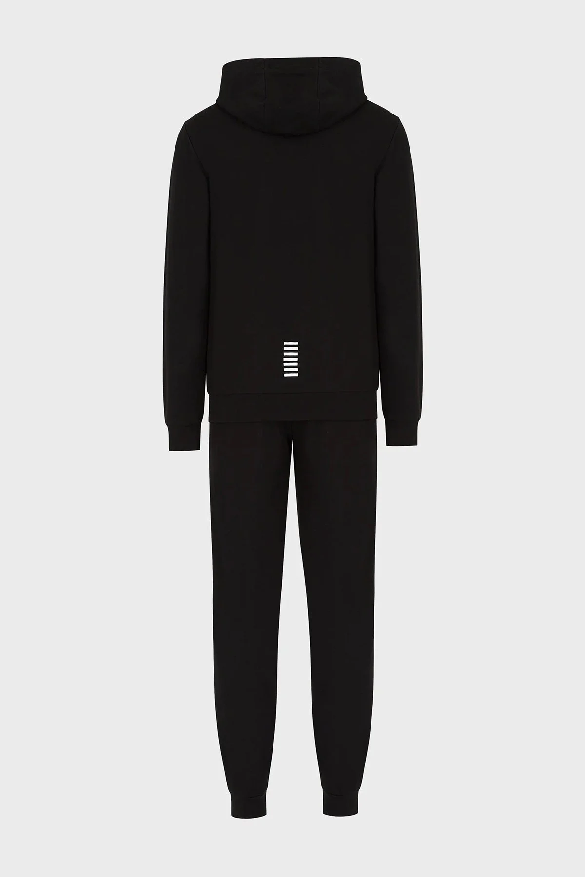EA7 Logolu Pamuklu Fermuarlı Kapüşonlu Yaka Regular Fit Erkek Eşofman Takımı 8NPV80 PJ05Z 1200 SİYAH - 4