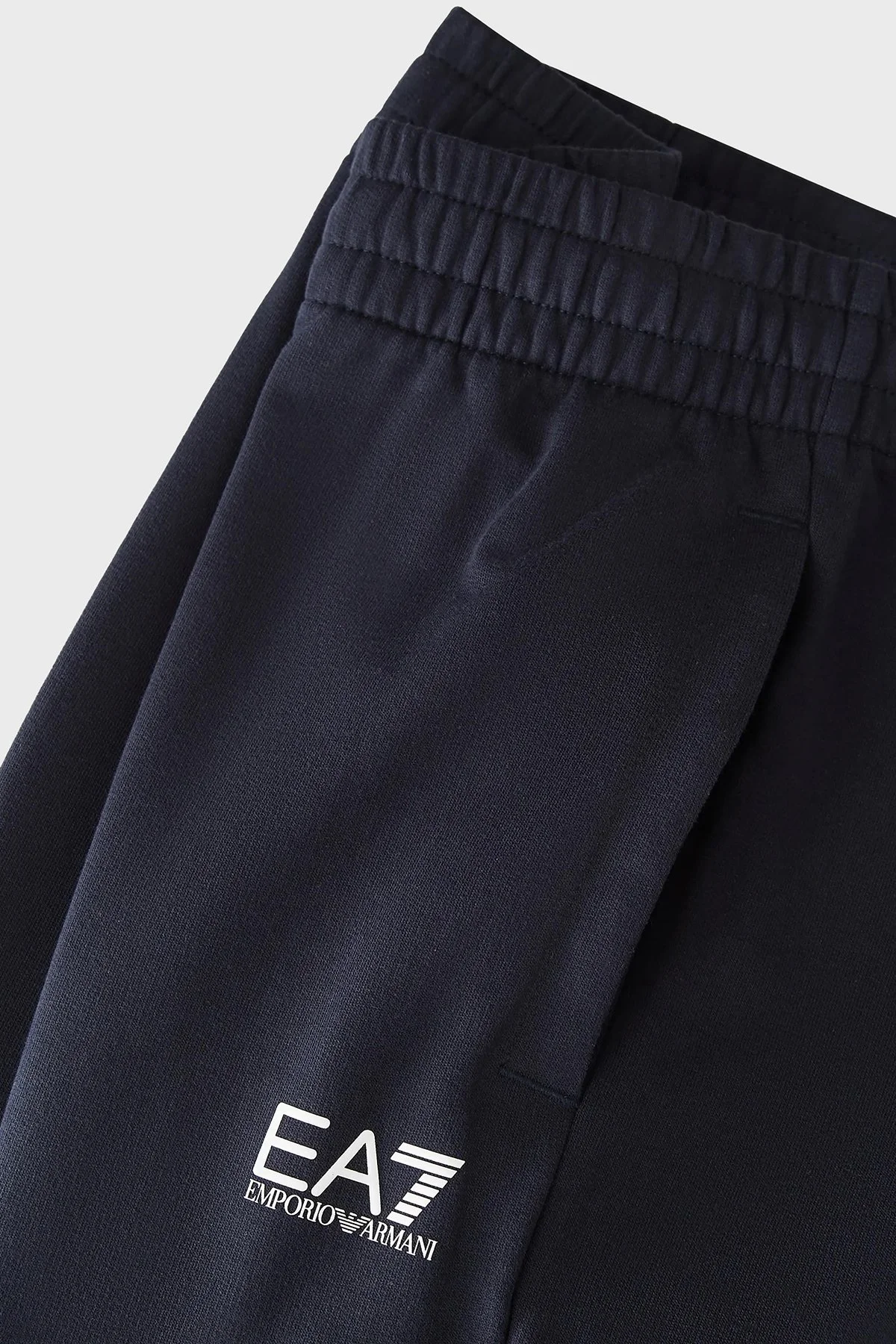 EA7 Logolu Pamuklu Fermuarlı Kapüşonlu Yaka Regular Fit Erkek Eşofman Takımı 8NPV80 PJ05Z 1578 LACİVERT - 8