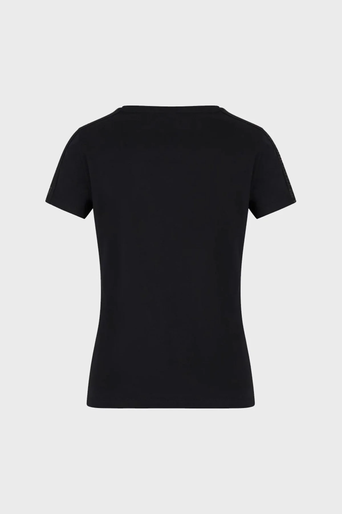 EA7 Logolu Pamuklu Regular Fit Kadın T Shirt 6LTT18 TJJLZ 1200 SİYAH - 4