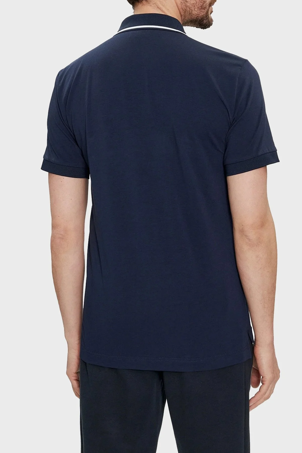 EA7 Logolu Pamuklu Regular Fit Erkek Polo Yaka T Shirt 3DPF17 PJ03Z 1554 LACİVERT - 2