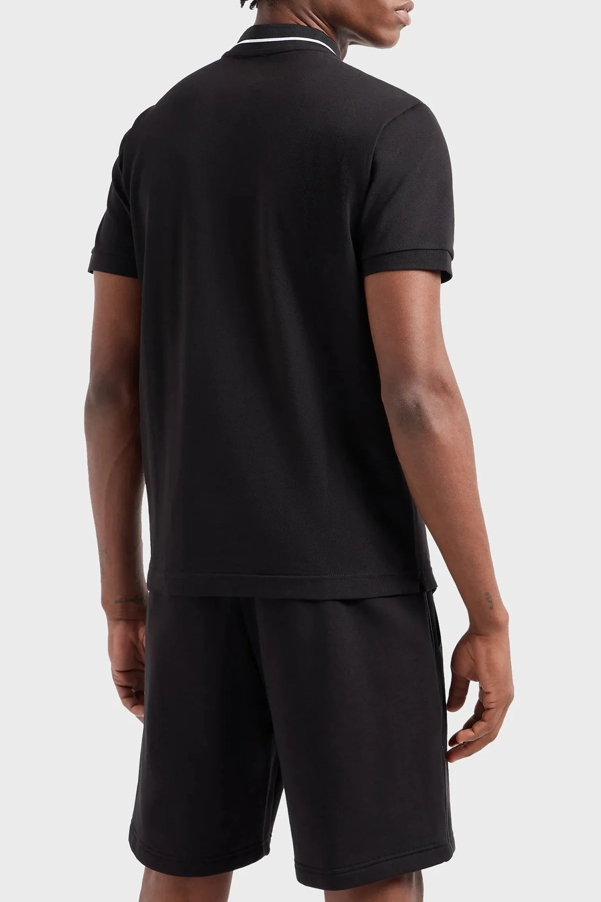 EA7 Logolu Pamuklu Regular Fit Erkek Polo Yaka T Shirt 3DPF18 PJ04Z 1200 SİYAH - 6