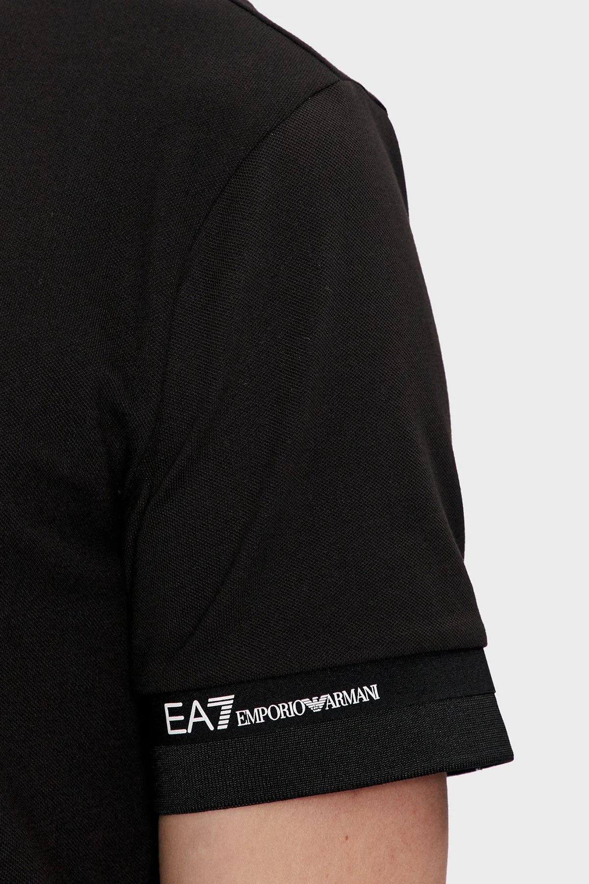EA7 Logolu Pamuklu Regular Fit Erkek Polo Yaka T Shirt 3DPF19 PJ04Z 1200 SİYAH - 5