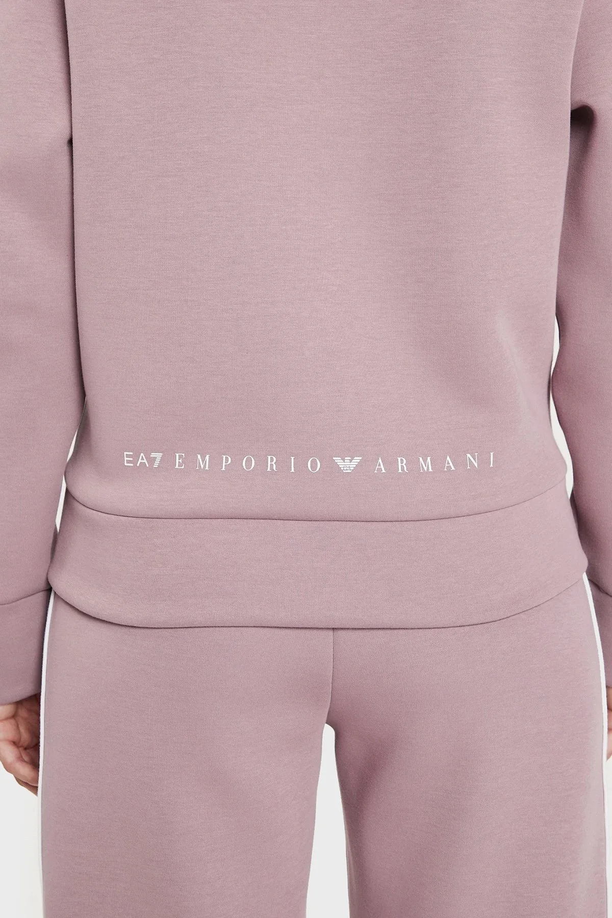 EA7 Logolu Pamuklu Regular Fit Kapüşonlu Fermuarlı Bayan Sweat 6DTM03 TJUXZ 1341 LİLA - 5
