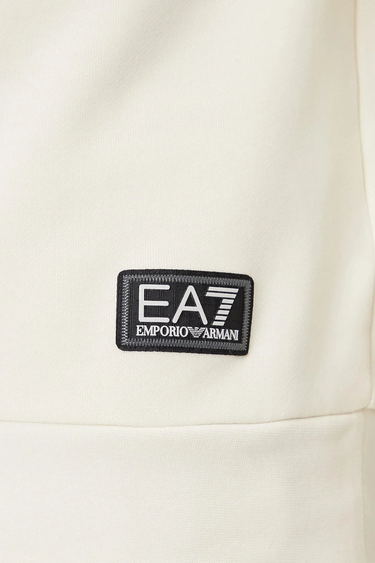 EA7 Logolu Pamuklu Regular Fit Yarım Fermuarlı Dik Yaka Erkek Sweat 7M000971 AF10377 U1105 VANİLYA - 5