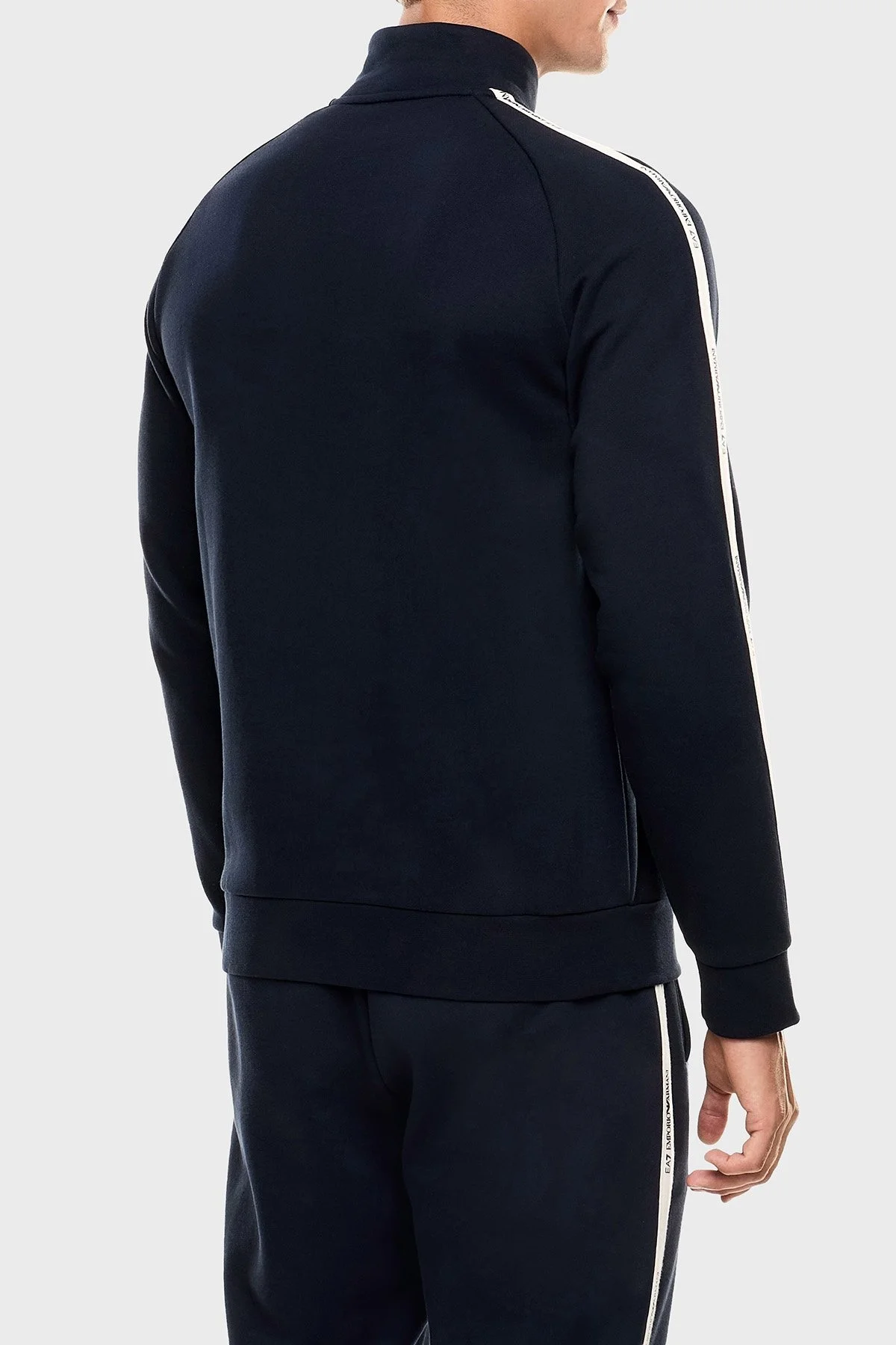 EA7 Logolu Pamuklu Regular Fit Yarım Fermuarlı Dik Yaka Erkek Sweat 7M000971 AF10377 UB102 LACİVERT - 3