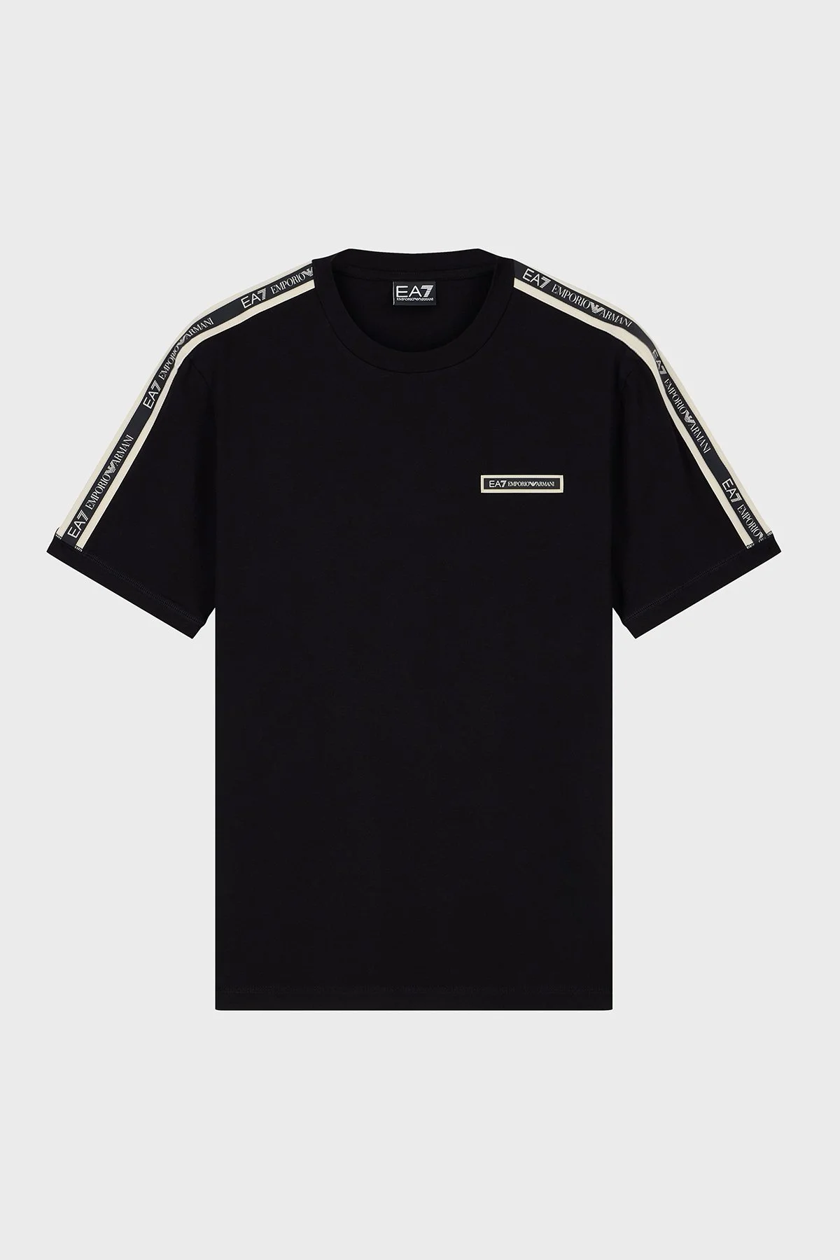 EA7 Logolu Pamuklu Regular Fit Yuvarlak Yaka Erkek T Shirt 7M002189 AF10373 UC001 Siyah - 5