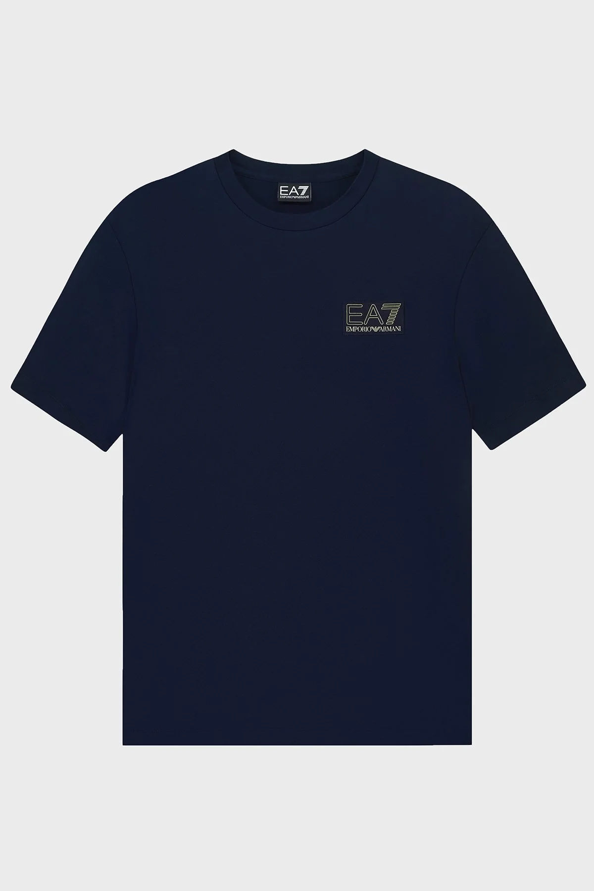 EA7 logolu Regular Fit Bisiklet Yaka Erkek T Shirt 7M002238 AF13739 UB102 Lacivert - 4