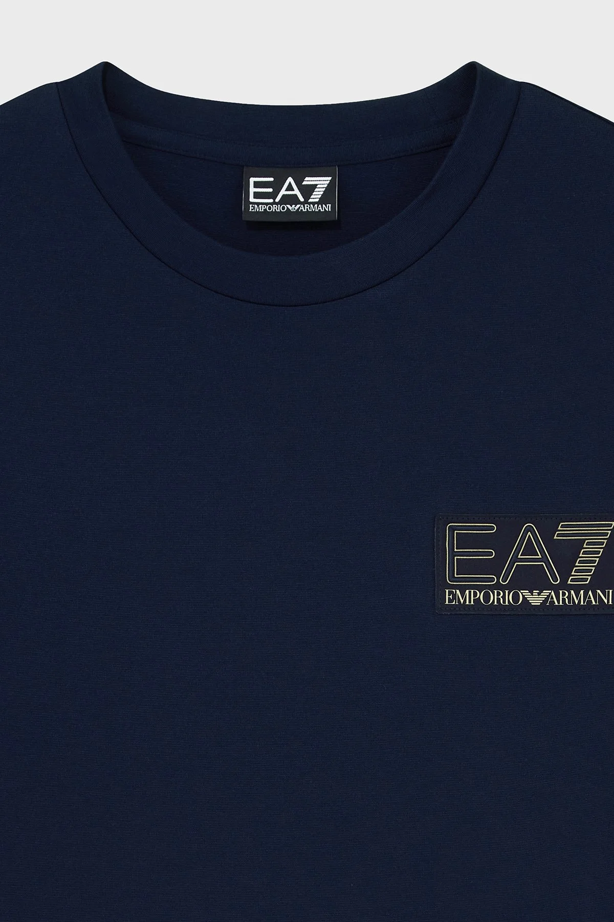 EA7 logolu Regular Fit Bisiklet Yaka Erkek T Shirt 7M002238 AF13739 UB102 Lacivert - 6