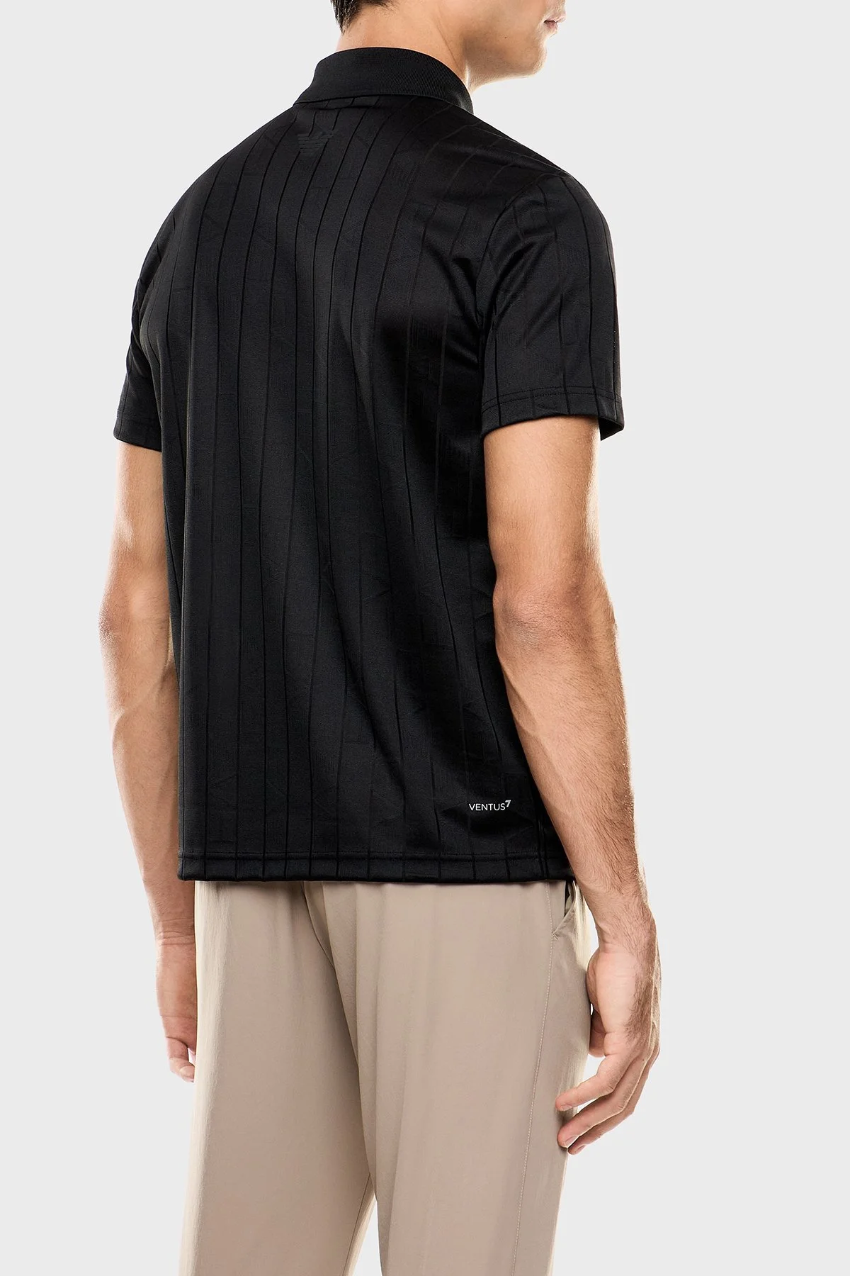 EA7 Logolu Regular Fit Düğmeli Erkek Polo 7M001287 AF22277 FC038 SİYAH - 3