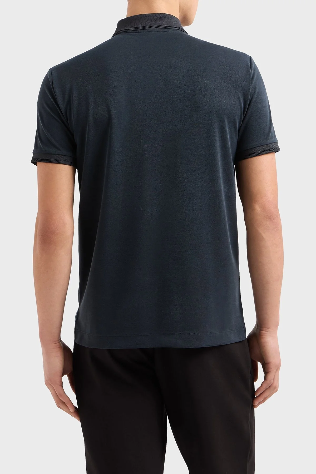 EA7 Logolu Regular Fit Düğmeli Erkek Polo Yaka T Shirt 7M000090 AF13862 UC001 SİYAH - 3