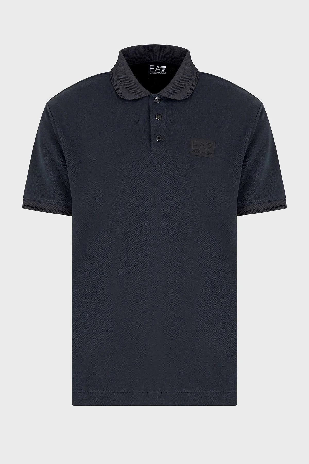 EA7 Logolu Regular Fit Düğmeli Erkek Polo Yaka T Shirt 7M000090 AF13862 UC001 SİYAH - 5