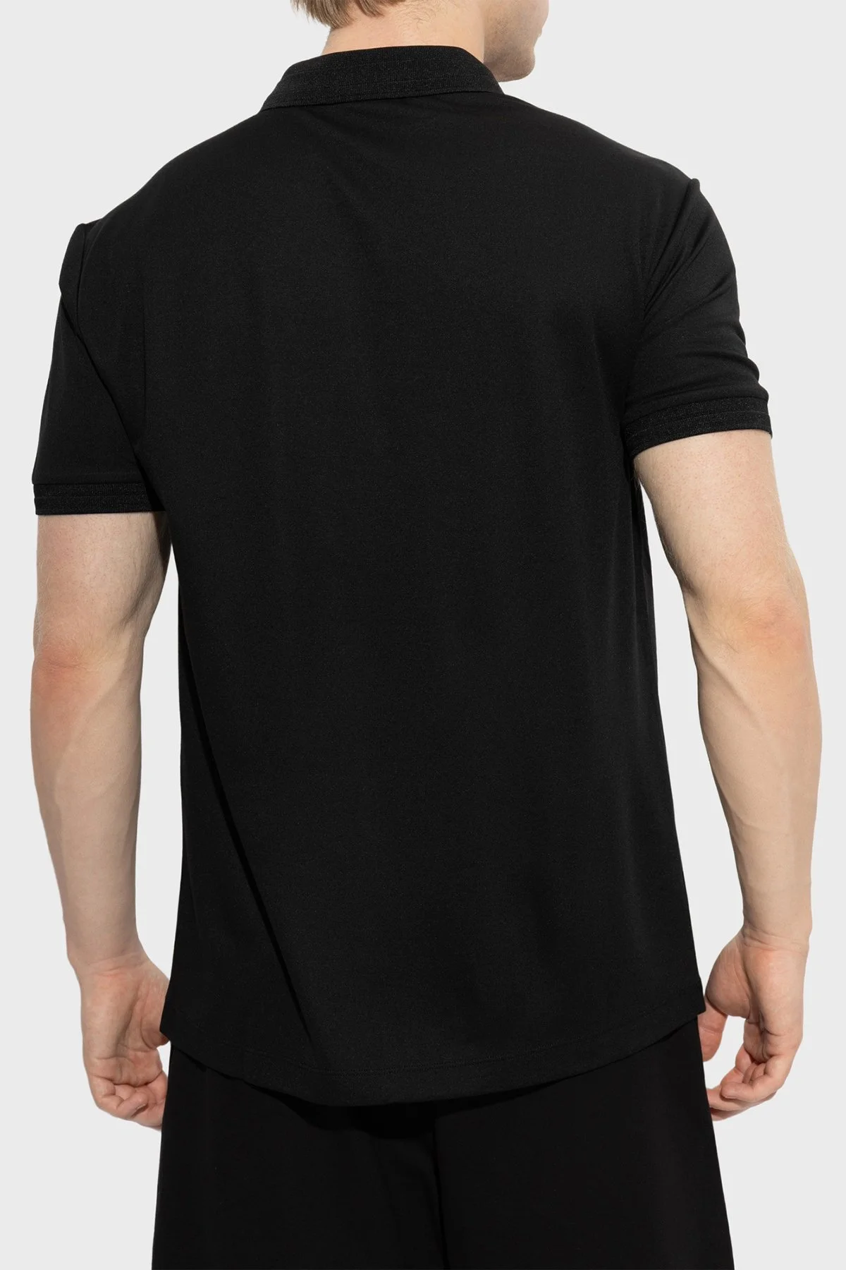 EA7 Logolu Regular Fit Düğmeli Yaka T Shirt Erkek Polo 7M002097 AF13862 UC001 Siyah - 4