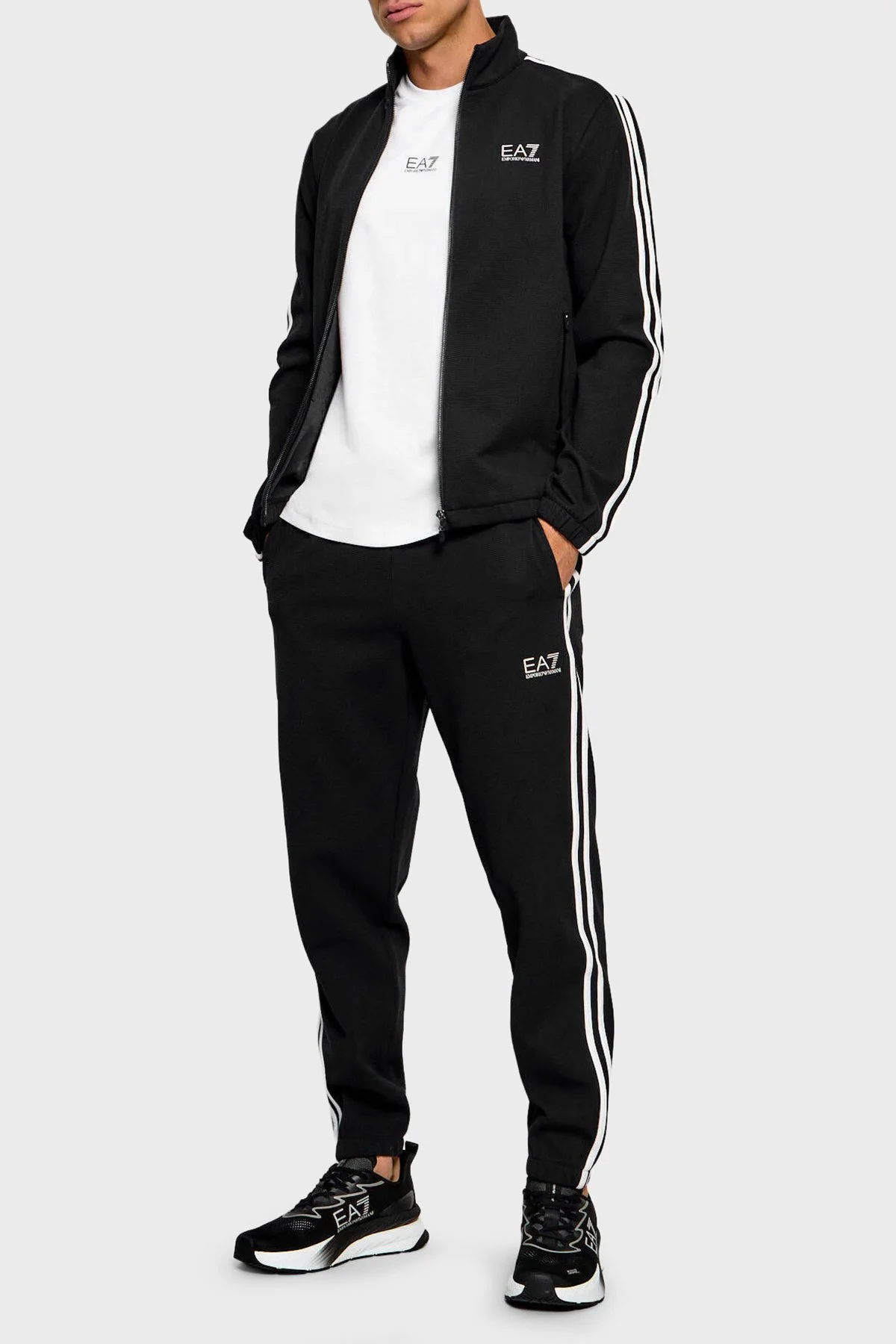 EA7 Logolu Regular Fit Erkek Eşofman Takımı 7M002490 AF26309 UC001 Siyah - 1