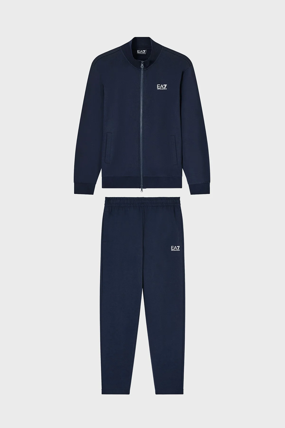 EA7 Logolu Regular Fit Fermuarlı Cepli Spor Erkek Eşofman Takımı 8NPV61 PJVRZ 1562 Lacivert - 4