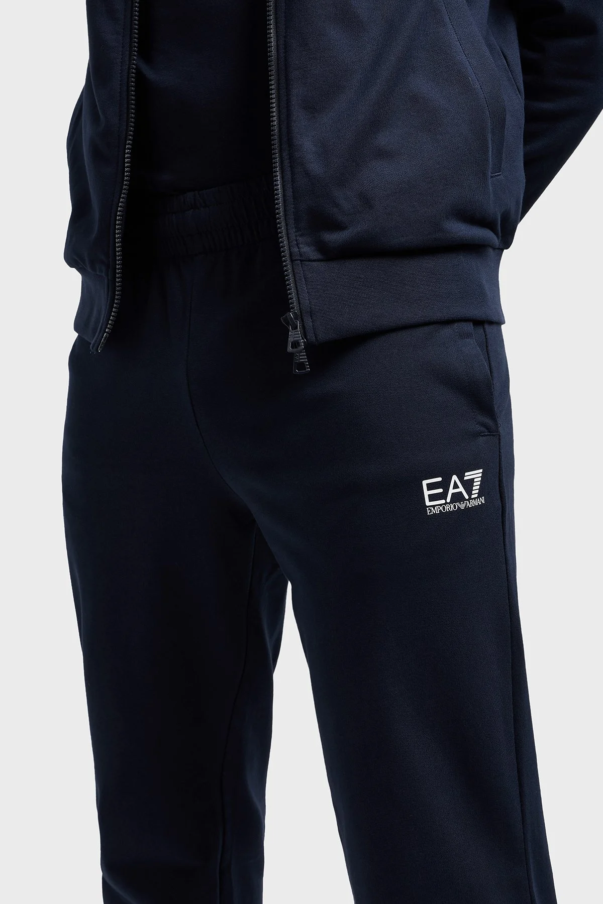 EA7 Logolu Regular Fit Fermuarlı Cepli Spor Erkek Eşofman Takımı 8NPV61 PJVRZ 1562 Lacivert - 2