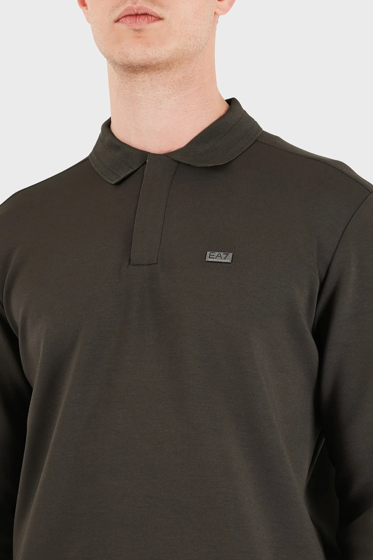 EA7 Logolu Regular Fit Fermuarlı Erkek Polo 7M002106 AF27717 U6027 Kahve - 5
