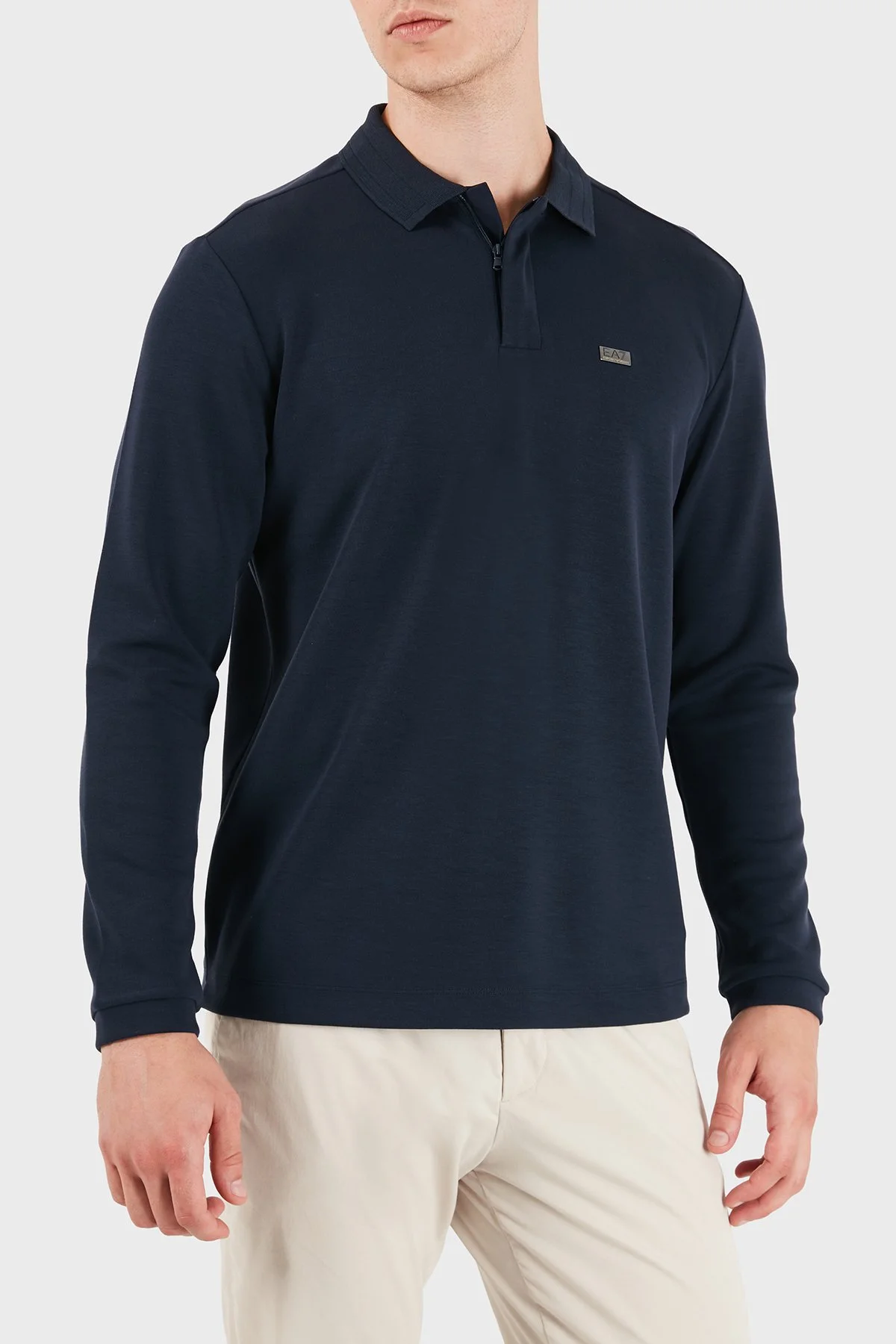 EA7 Logolu Regular Fit Fermuarlı Erkek Polo 7M002106 AF27717 UB102 Lacivert - 3