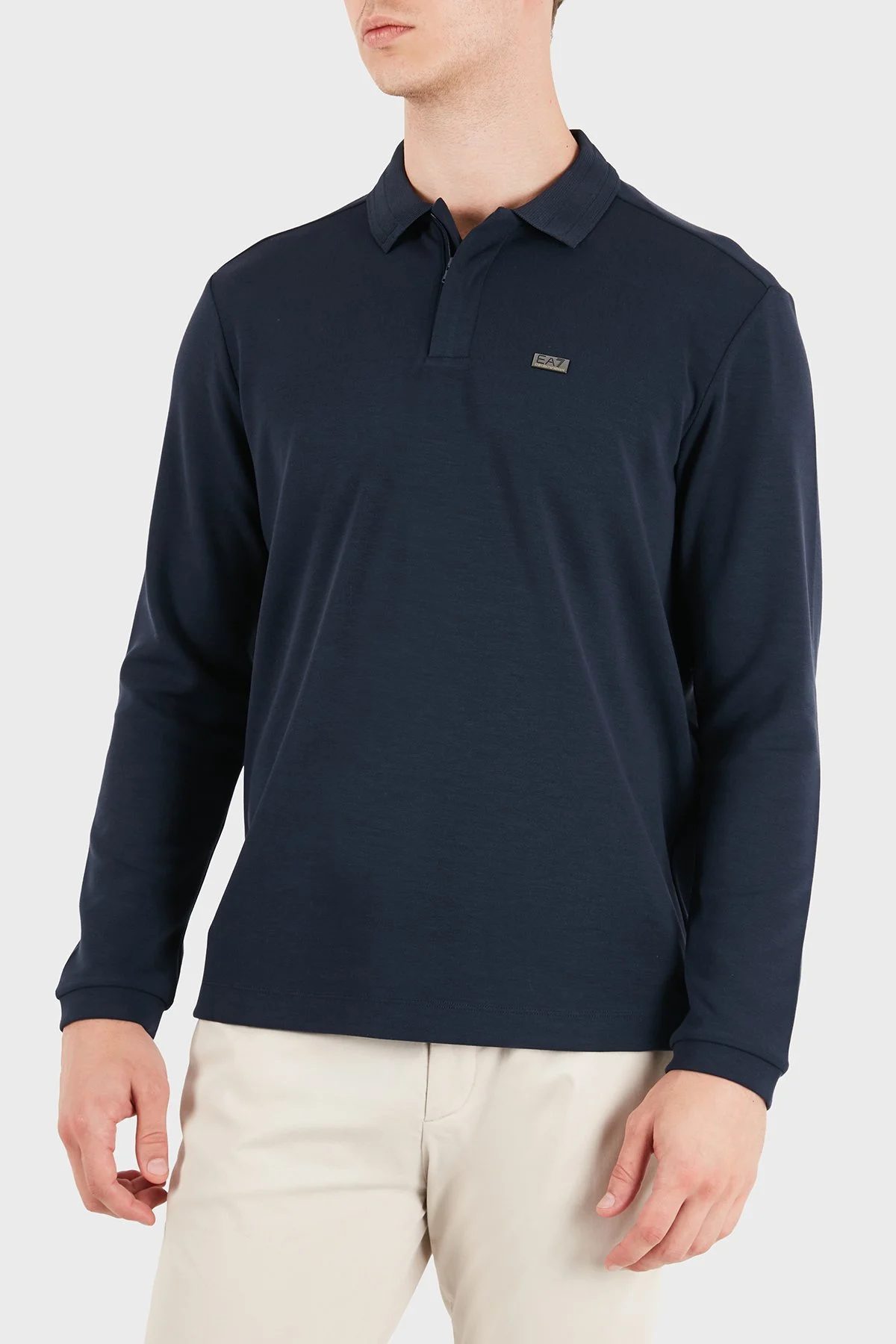 EA7 Logolu Regular Fit Fermuarlı Erkek Polo 7M002106 AF27717 UB102 Lacivert - 4
