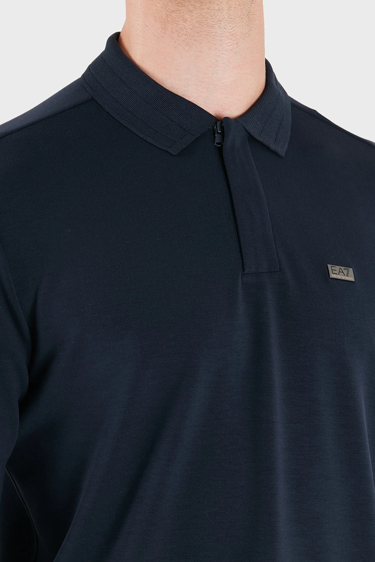 EA7 Logolu Regular Fit Fermuarlı Erkek Polo 7M002106 AF27717 UB102 Lacivert - 5