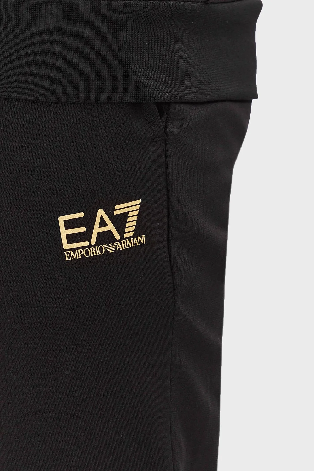EA7 Logolu Regular Fit Fermuarlı Kapüşonlu Erkek Eşofman Takımı 8NPV62 PJVRZ 0208 Siyah - 6