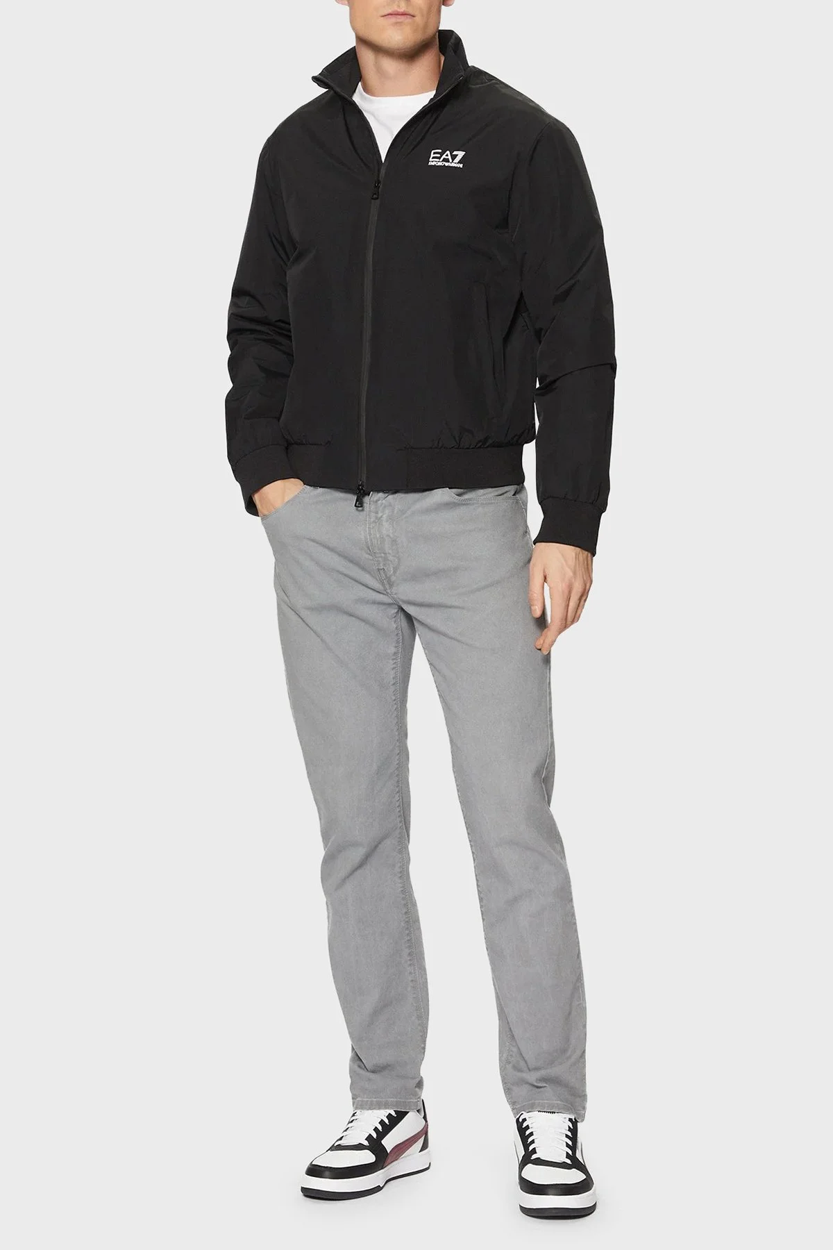 EA7 Logolu Regular Fit Hafif Dolgulu Erkek Mont 8NPB20 PNFZZ 1200 SİYAH - 2