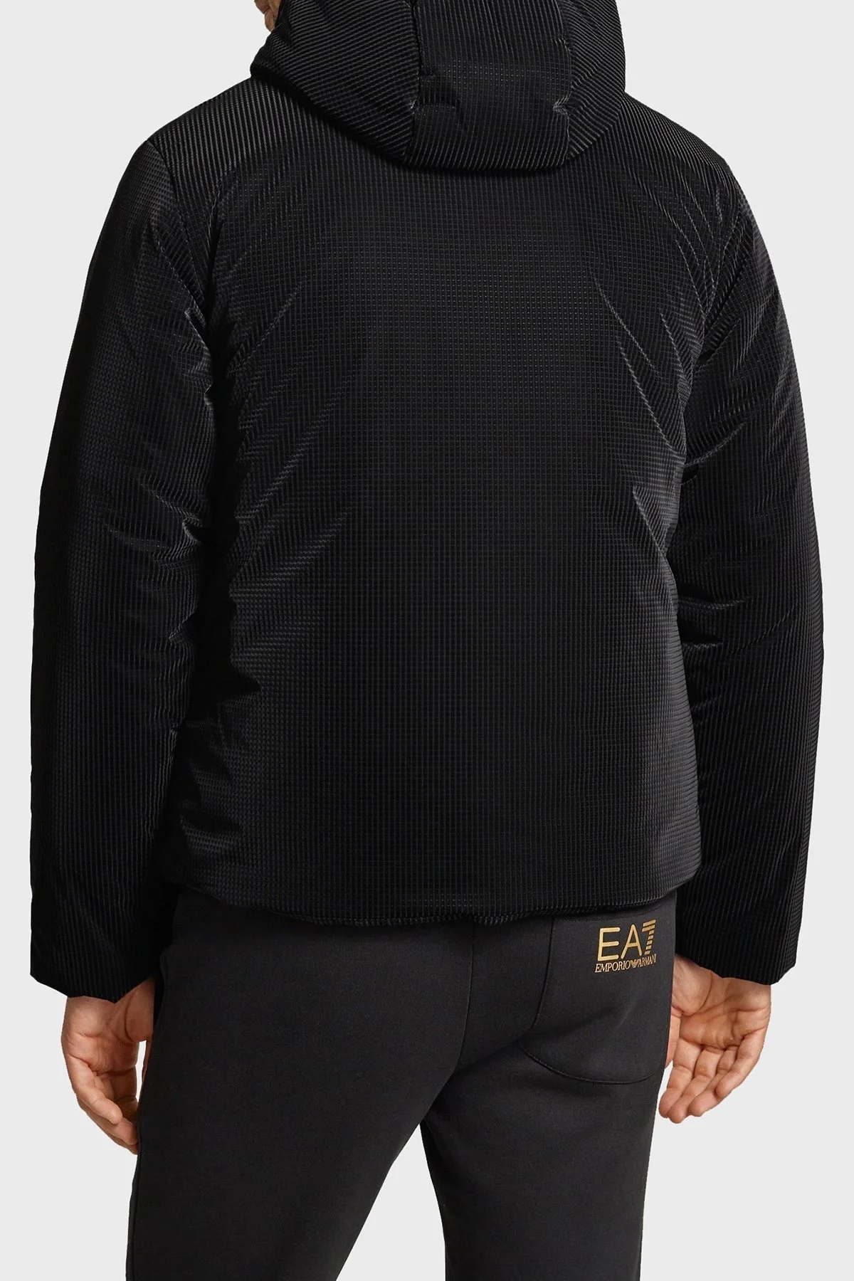 EA7 Logolu Regular Fit Kapüşonlu Erkek Mont 7M000038 AF10347 UC001 SİYAH - 2