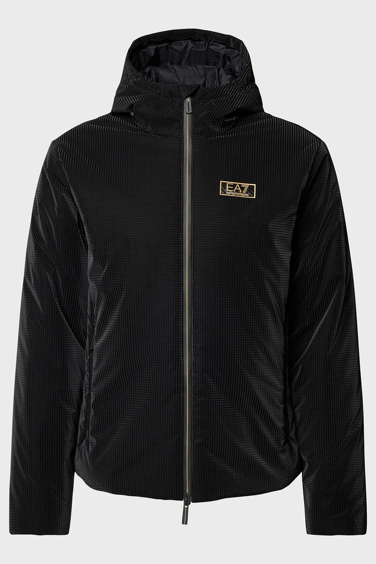 EA7 Logolu Regular Fit Kapüşonlu Erkek Mont 7M000038 AF10347 UC001 SİYAH - 5