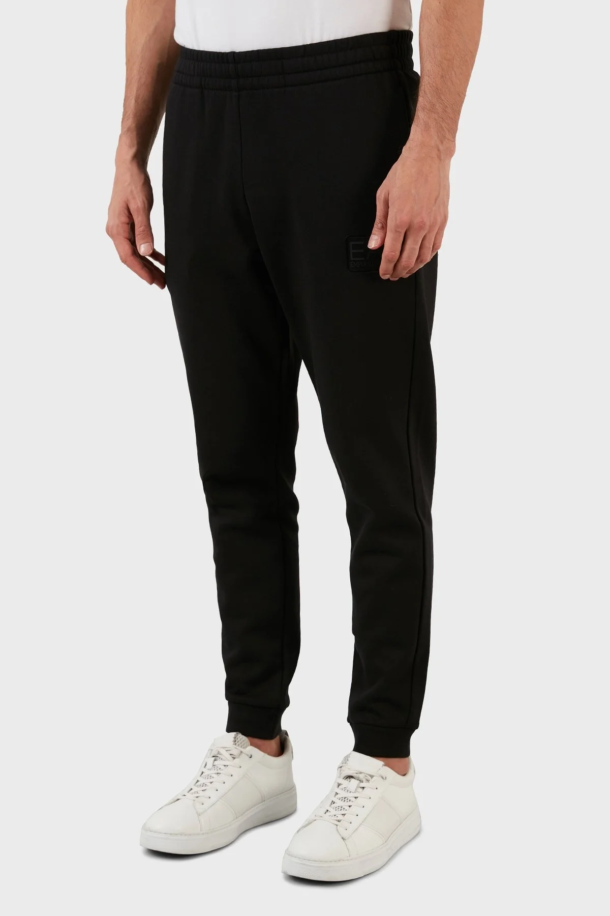 EA7 Logolu Regular Fit Kapüşonlu Fermuarlı Pamuklu Erkek Eşofman Takım 6LPV68 PJ07Z 1200 SİYAH - 5