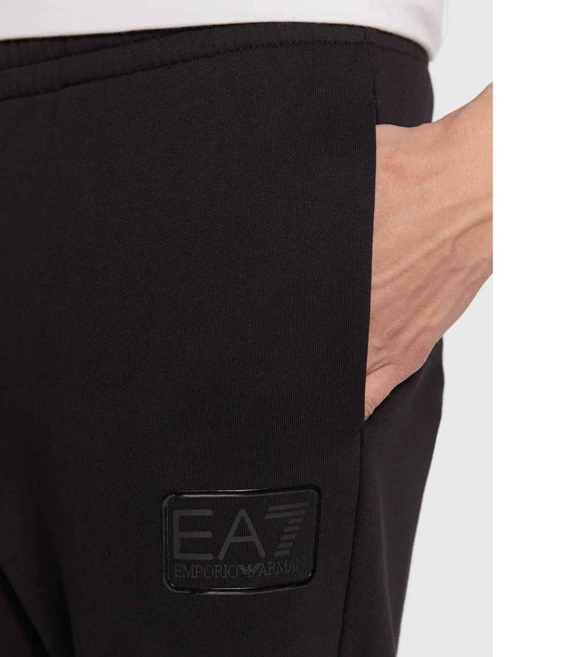 EA7 Logolu Regular Fit Kapüşonlu Fermuarlı Pamuklu Erkek Eşofman Takım 6LPV68 PJ07Z 1200 SİYAH - 7