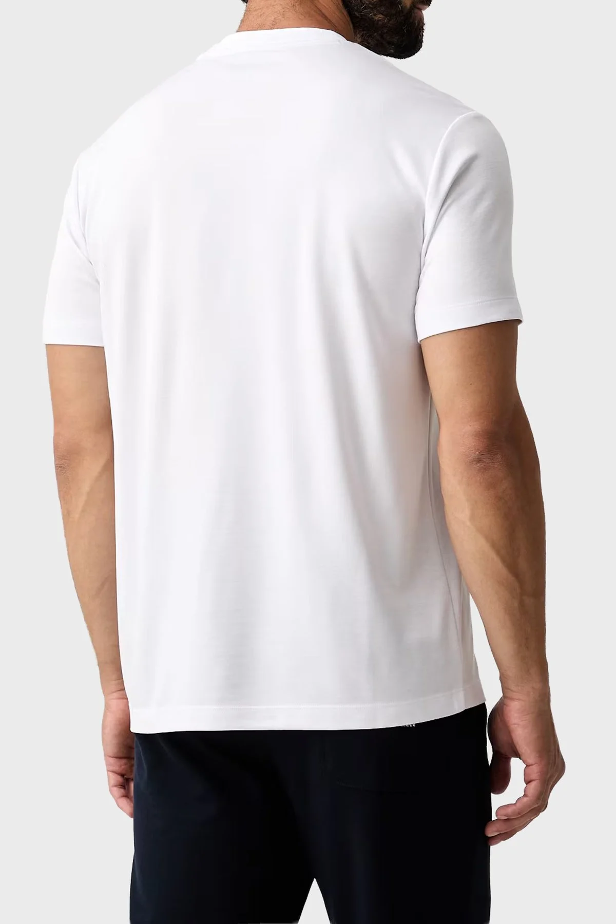 EA7 Logolu Regular Fit Bisiklet Yaka Erkek T Shirt 7M002096 AF13862 U0002 Beyaz - 3