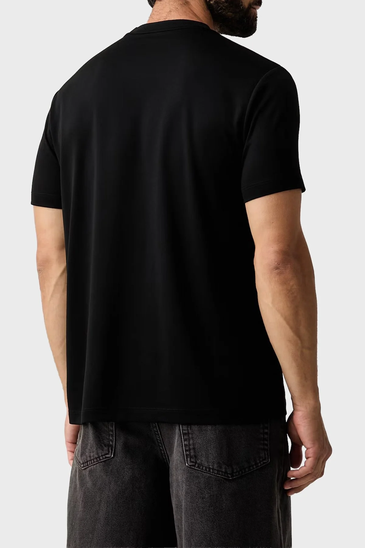 EA7 Logolu Regular Fit Bisiklet Yaka Erkek T Shirt 7M002096 AF13862 UC001 Siyah - 3