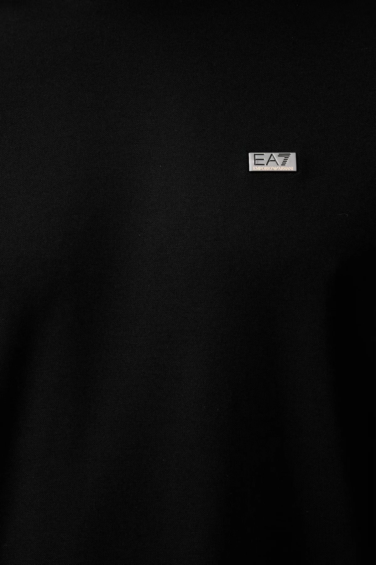 EA7 Logolu Regular Fit Bisiklet Yaka Erkek T Shirt 7M002096 AF13862 UC001 Siyah - 5